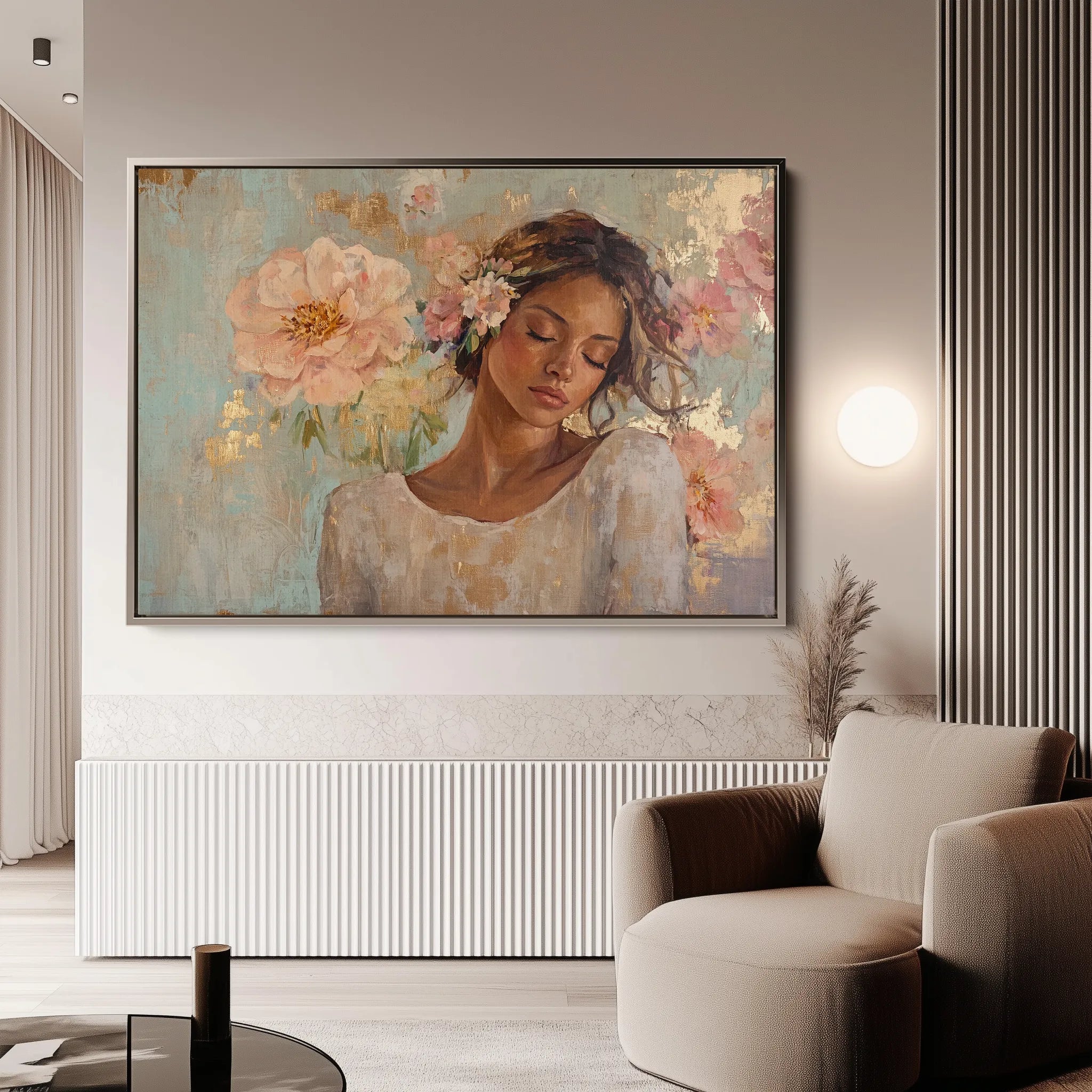 Portrait 179 Canvas Art 18" x 24" / 45 x 60 cm / Black