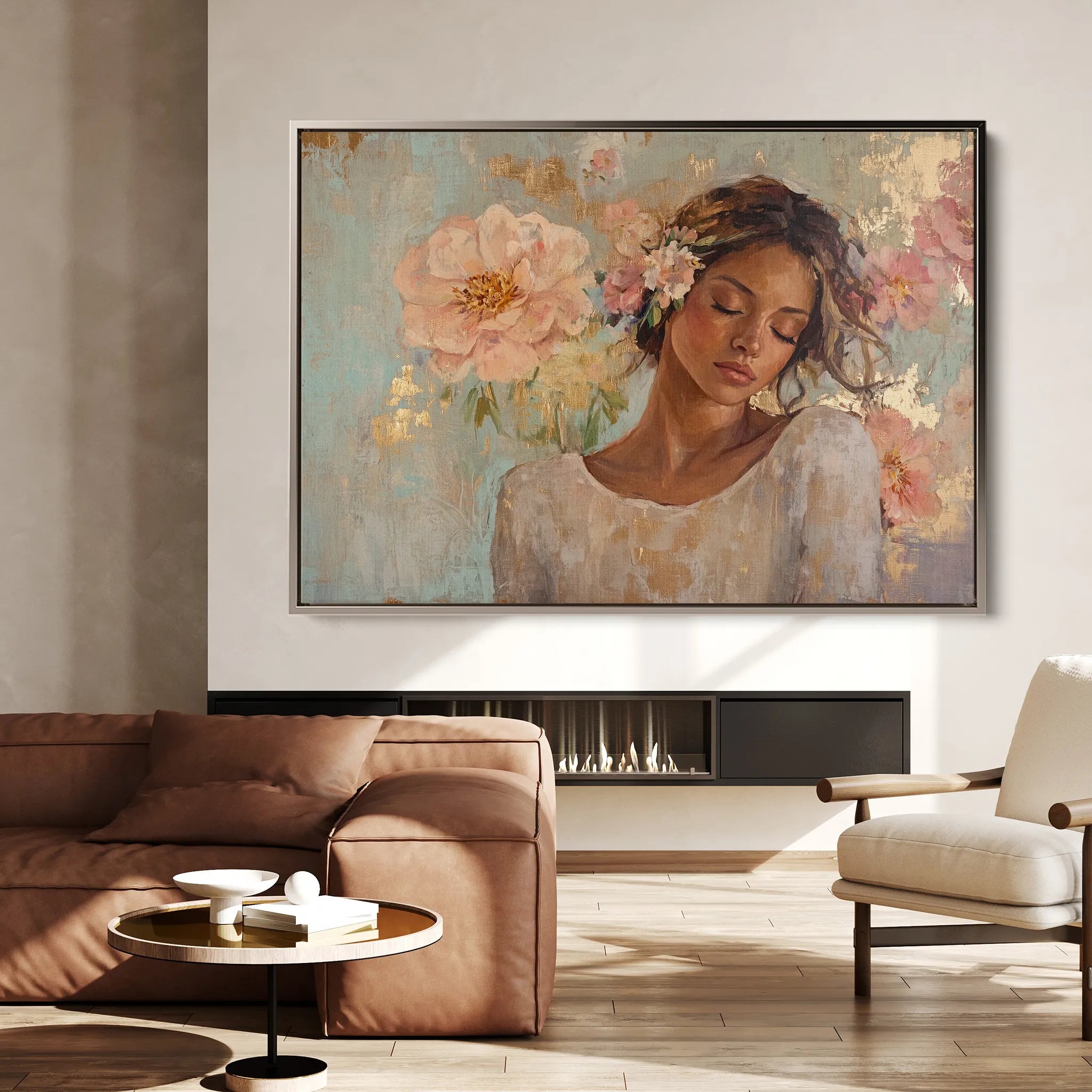 Portrait 179 Canvas Art 18" x 24" / 45 x 60 cm / Black