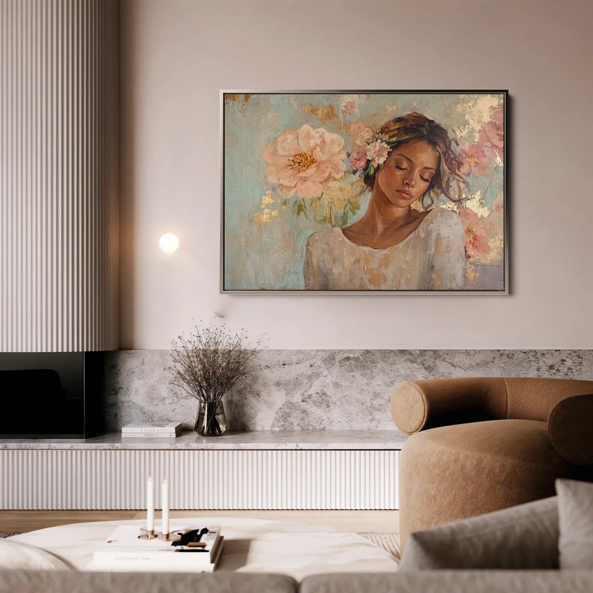 Portrait 179 Canvas Art 18" x 24" / 45 x 60 cm / Black