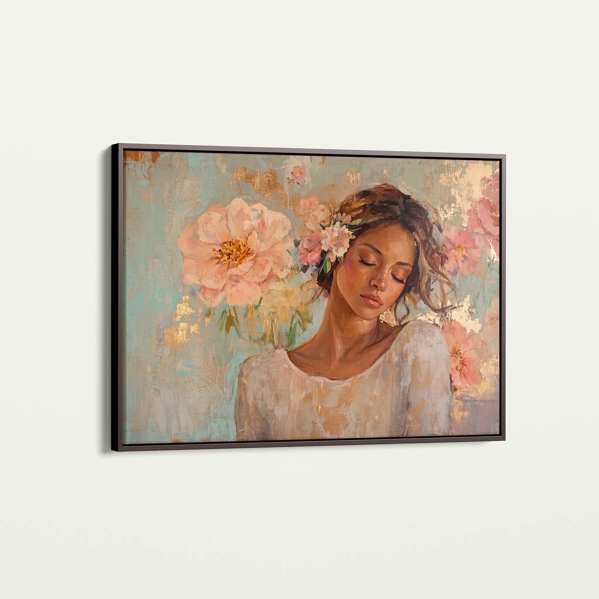 Portrait 179 Canvas Art 18" x 24" / 45 x 60 cm / Black