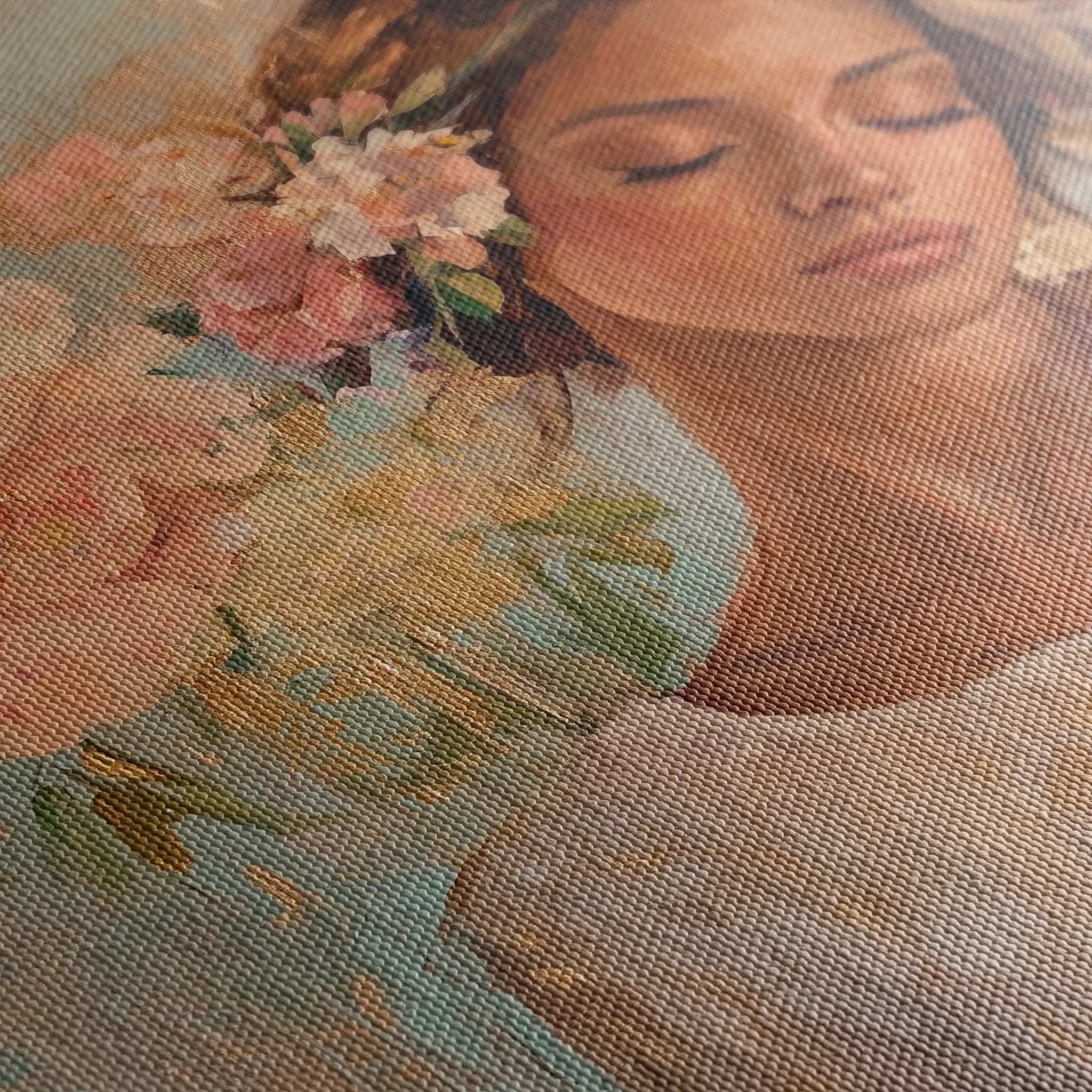 Portrait 179 Canvas Art 18" x 24" / 45 x 60 cm / Black