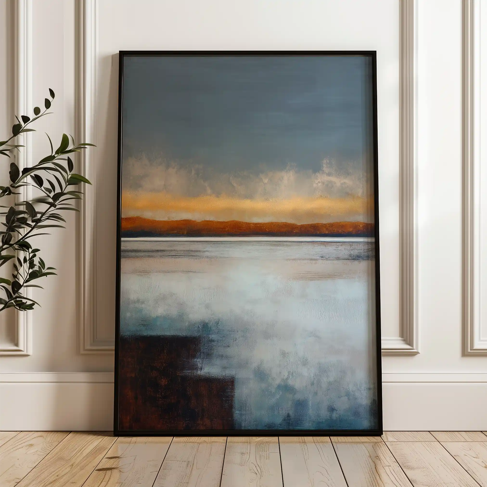 Abstract 1792 Canvas Art 18" x 24" / 45 x 60 cm / Black