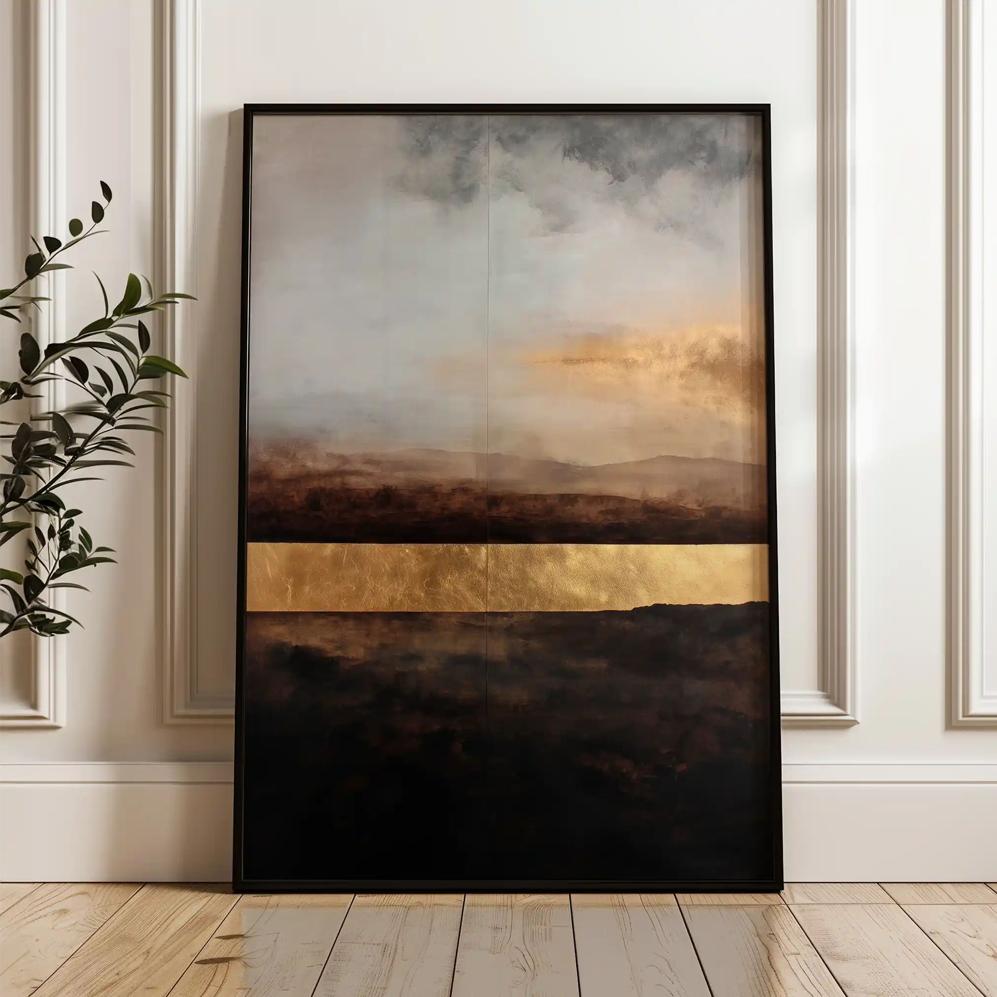 Abstract 1795 Canvas Art 18" x 24" / 45 x 60 cm / Black