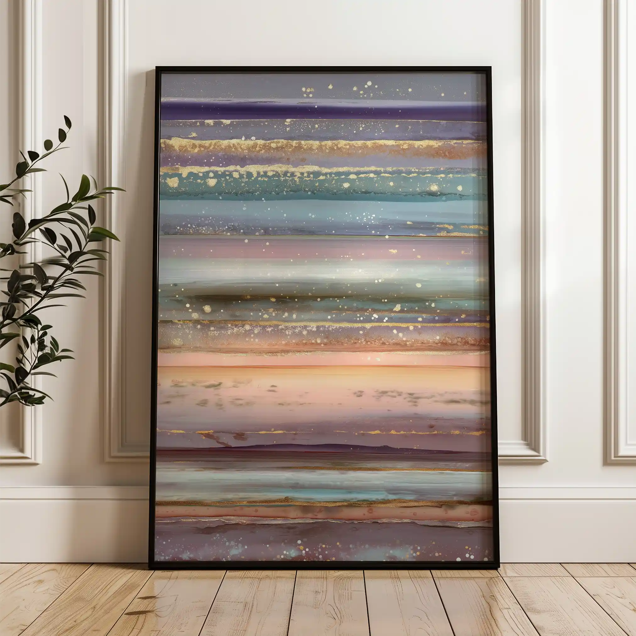 Abstract 1798 Canvas Art 18" x 24" / 45 x 60 cm / Black