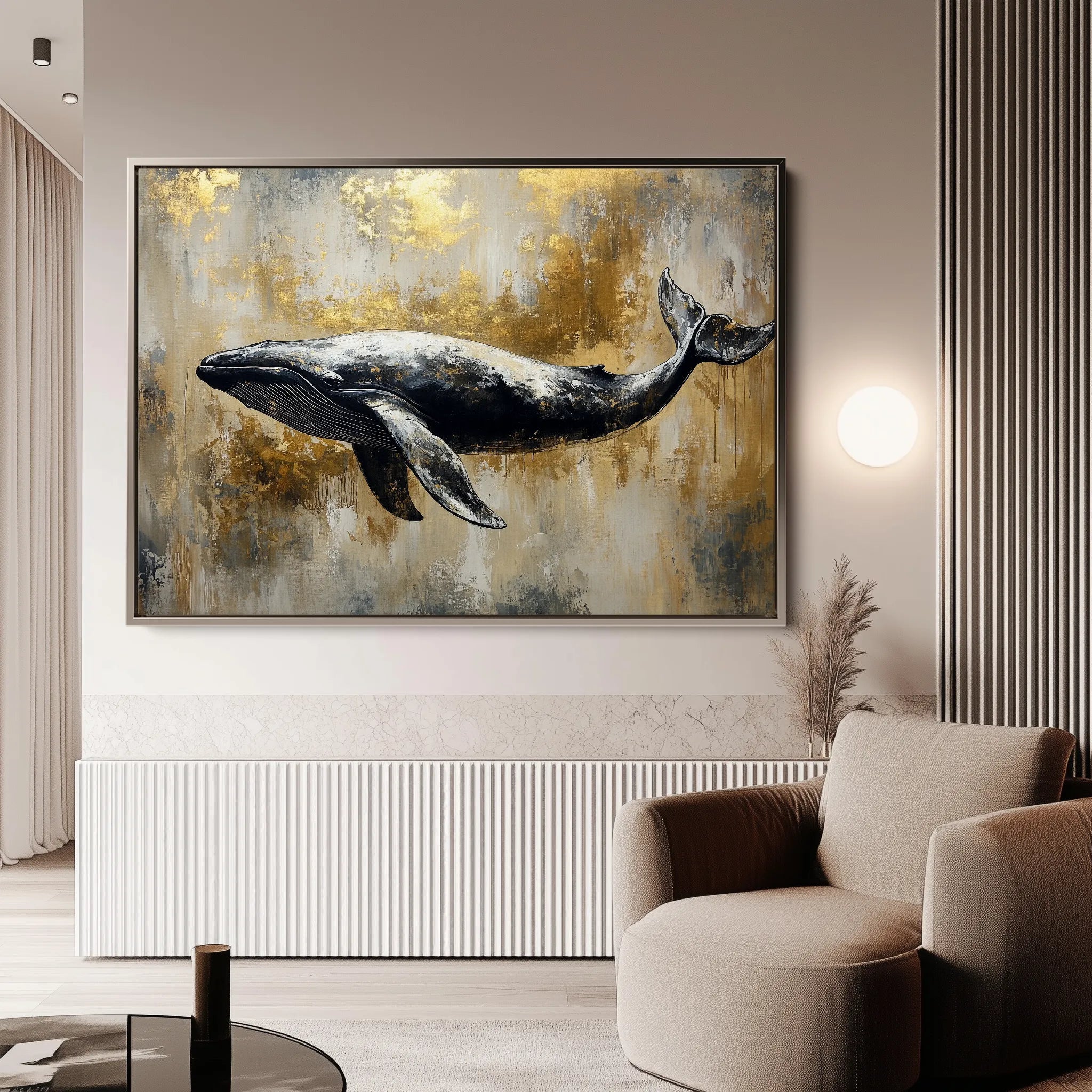 Animals 180 Canvas Art 18" x 24" / 45 x 60 cm / Black