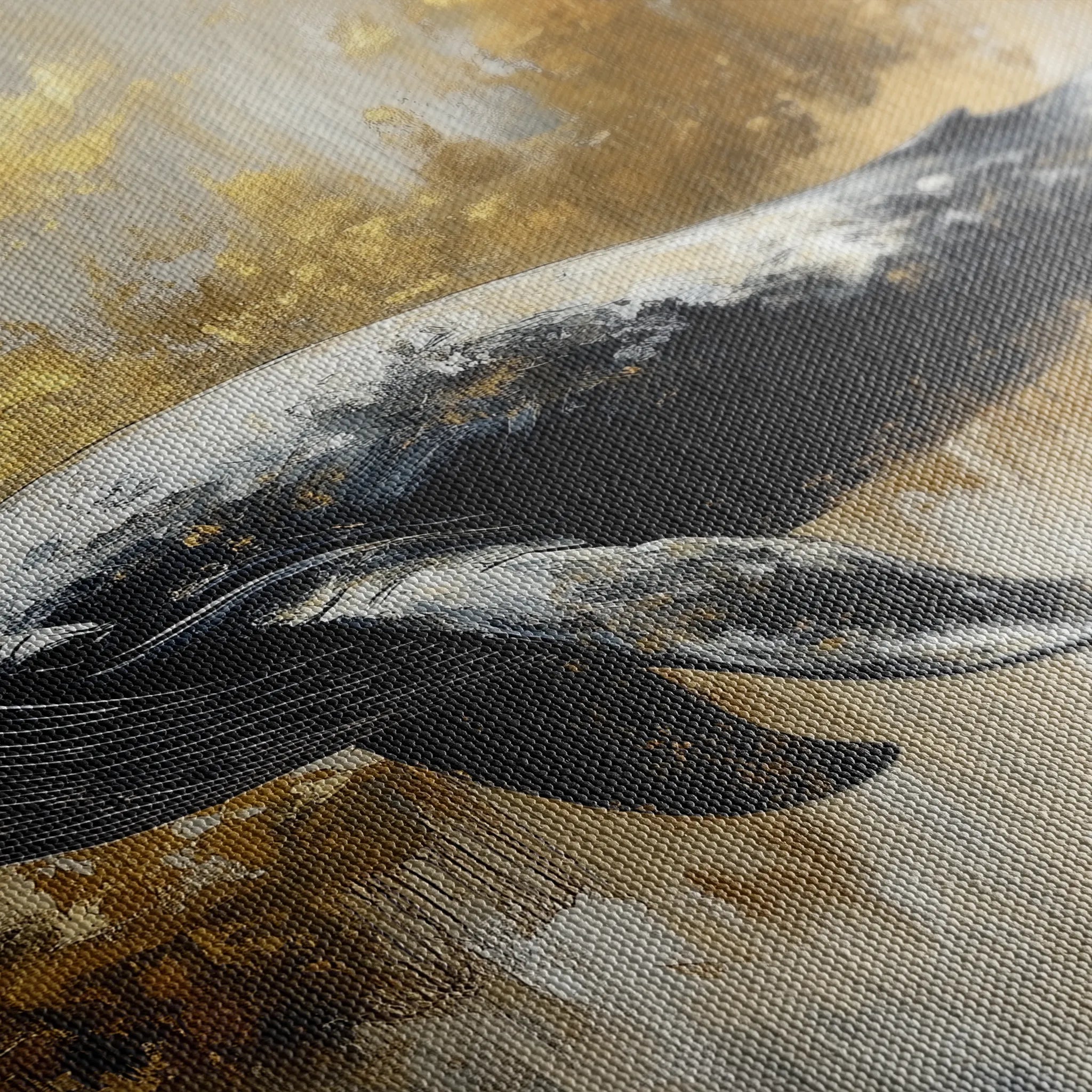 Animals 180 Canvas Art 18" x 24" / 45 x 60 cm / Black