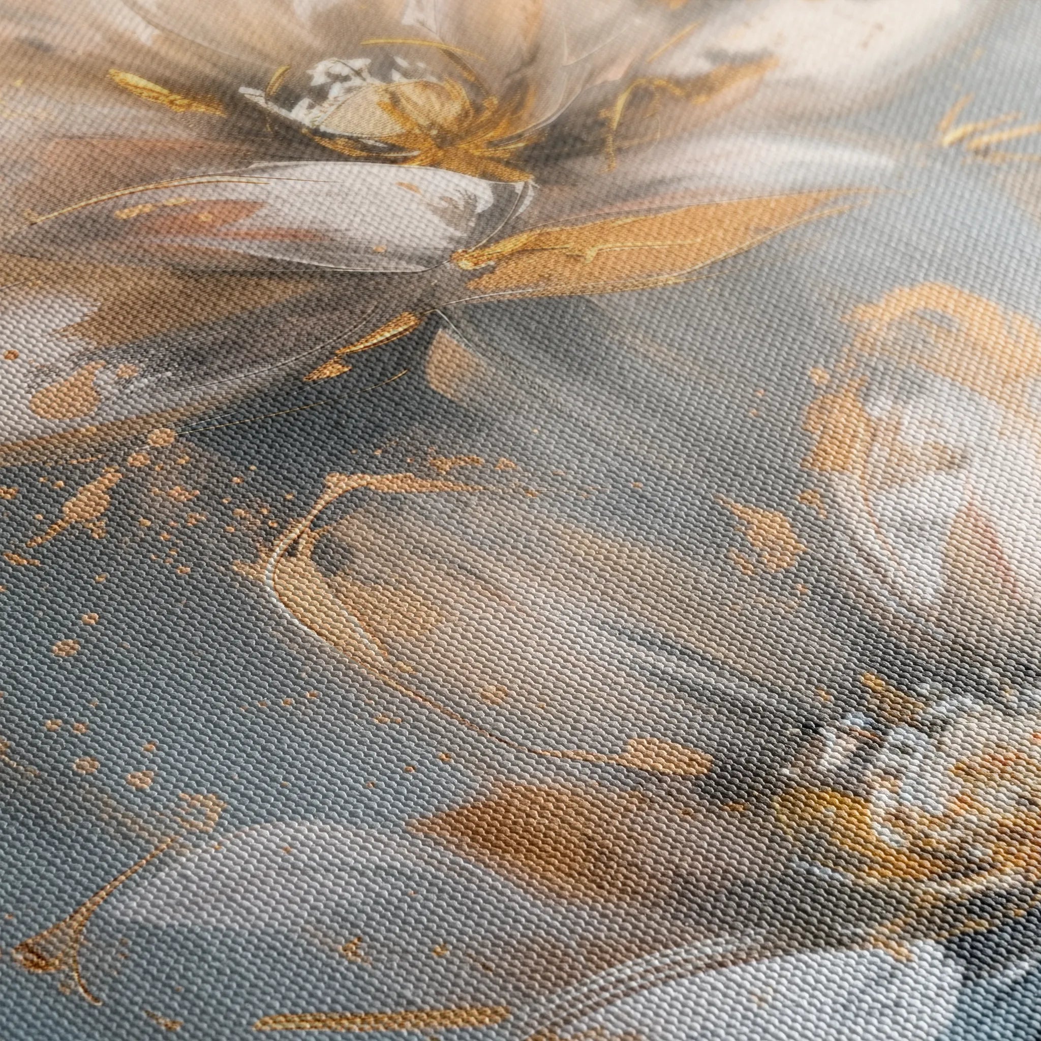 Floral 180 Canvas Art 18" x 24" / 45 x 60 cm / Black