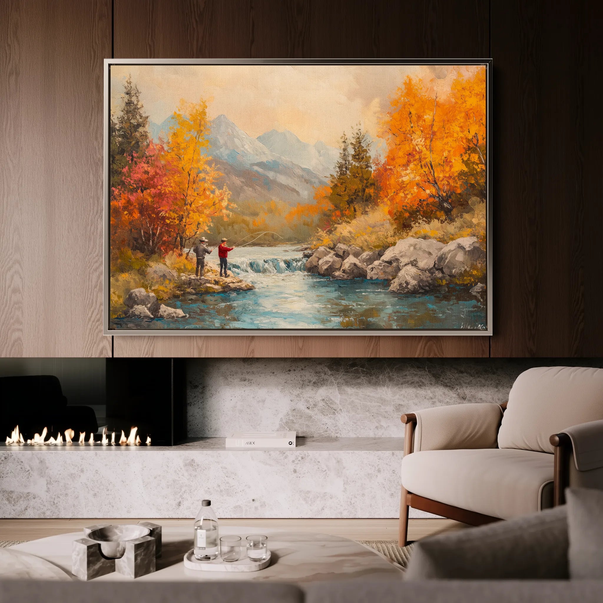 Landscape 180 Canvas Art 18" x 24" / 45 x 60 cm / Black