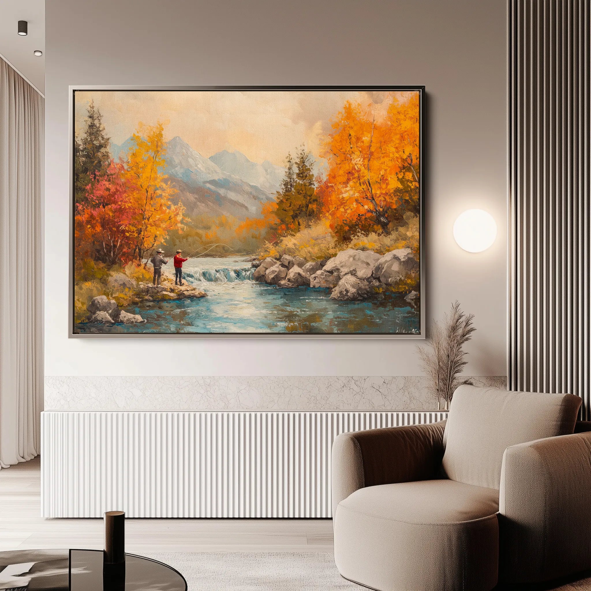 Landscape 180 Canvas Art 18" x 24" / 45 x 60 cm / Black