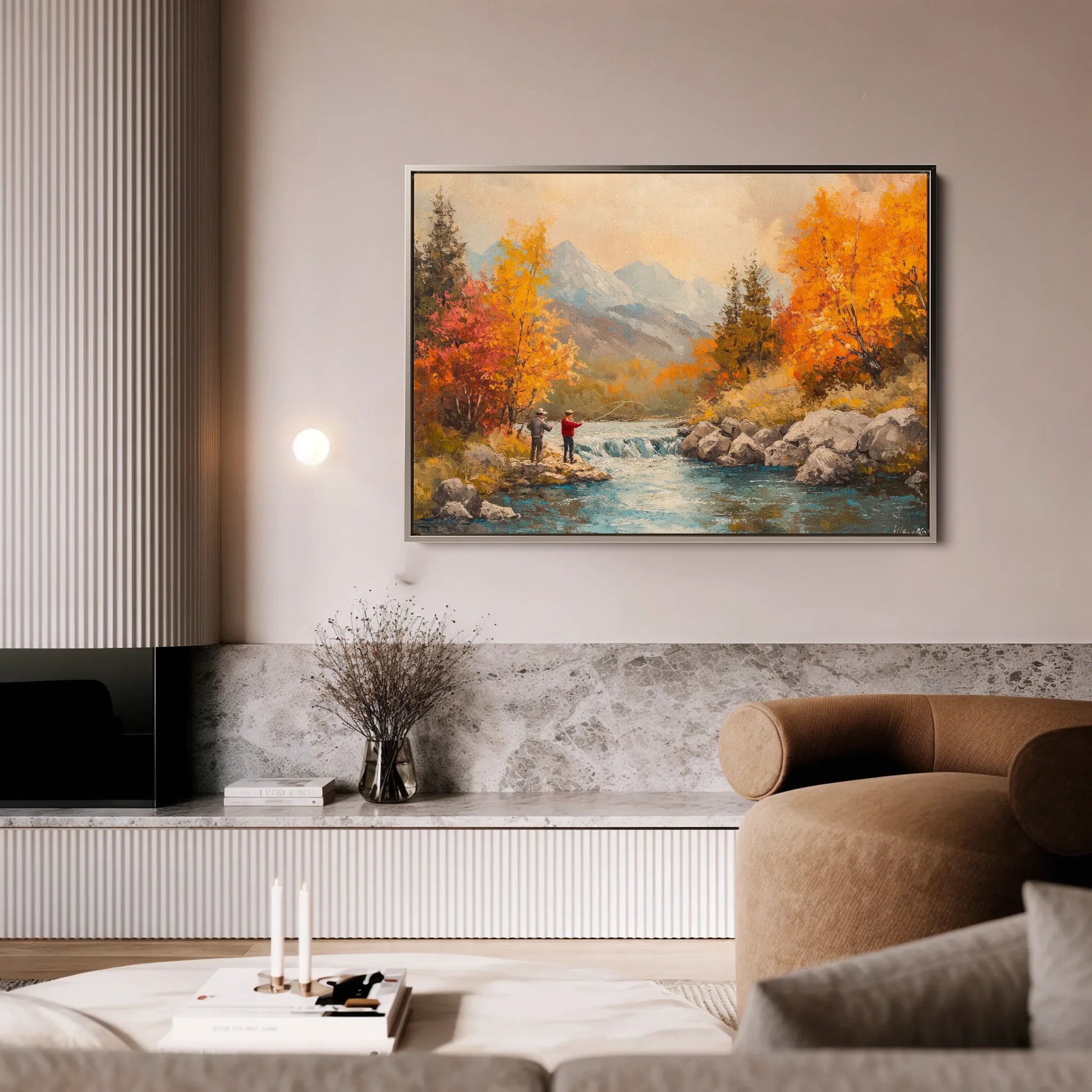 Landscape 180 Canvas Art 18" x 24" / 45 x 60 cm / Black