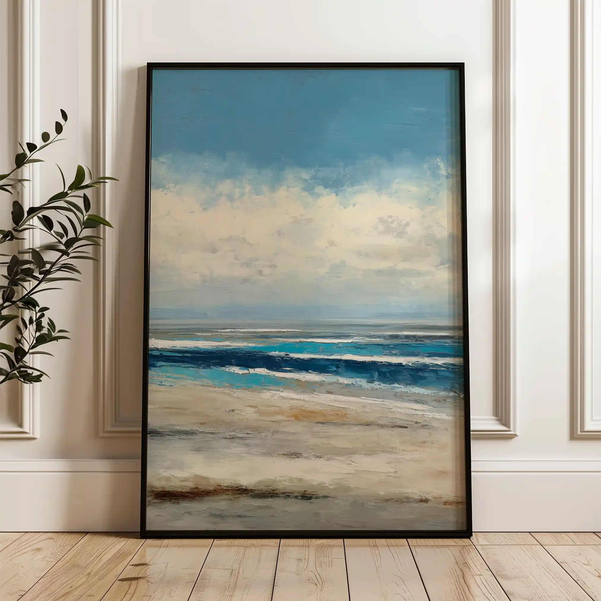 Abstract 1801 Canvas Art 18" x 24" / 45 x 60 cm / Black