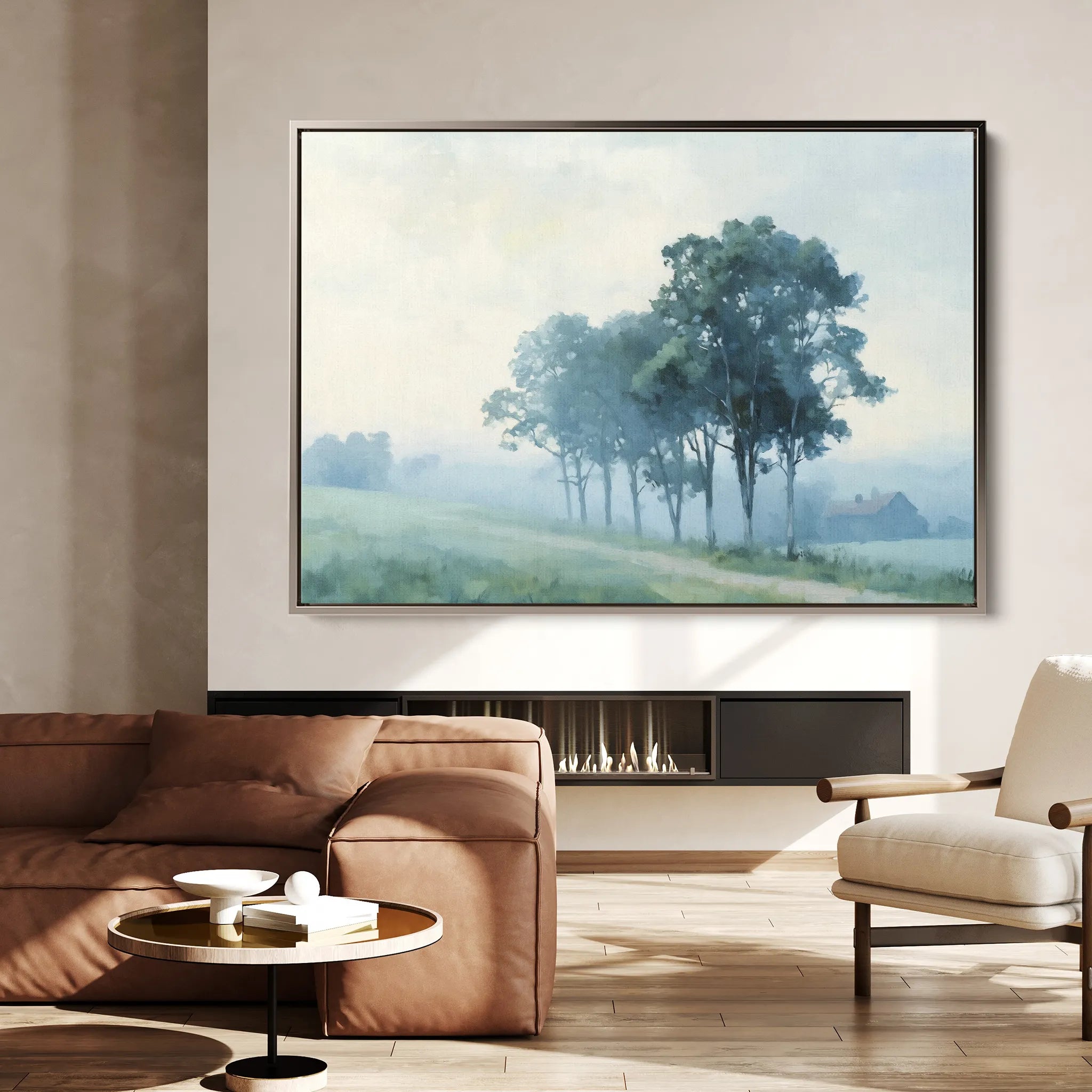 Landscape 181 Canvas Art 18" x 24" / 45 x 60 cm / Black