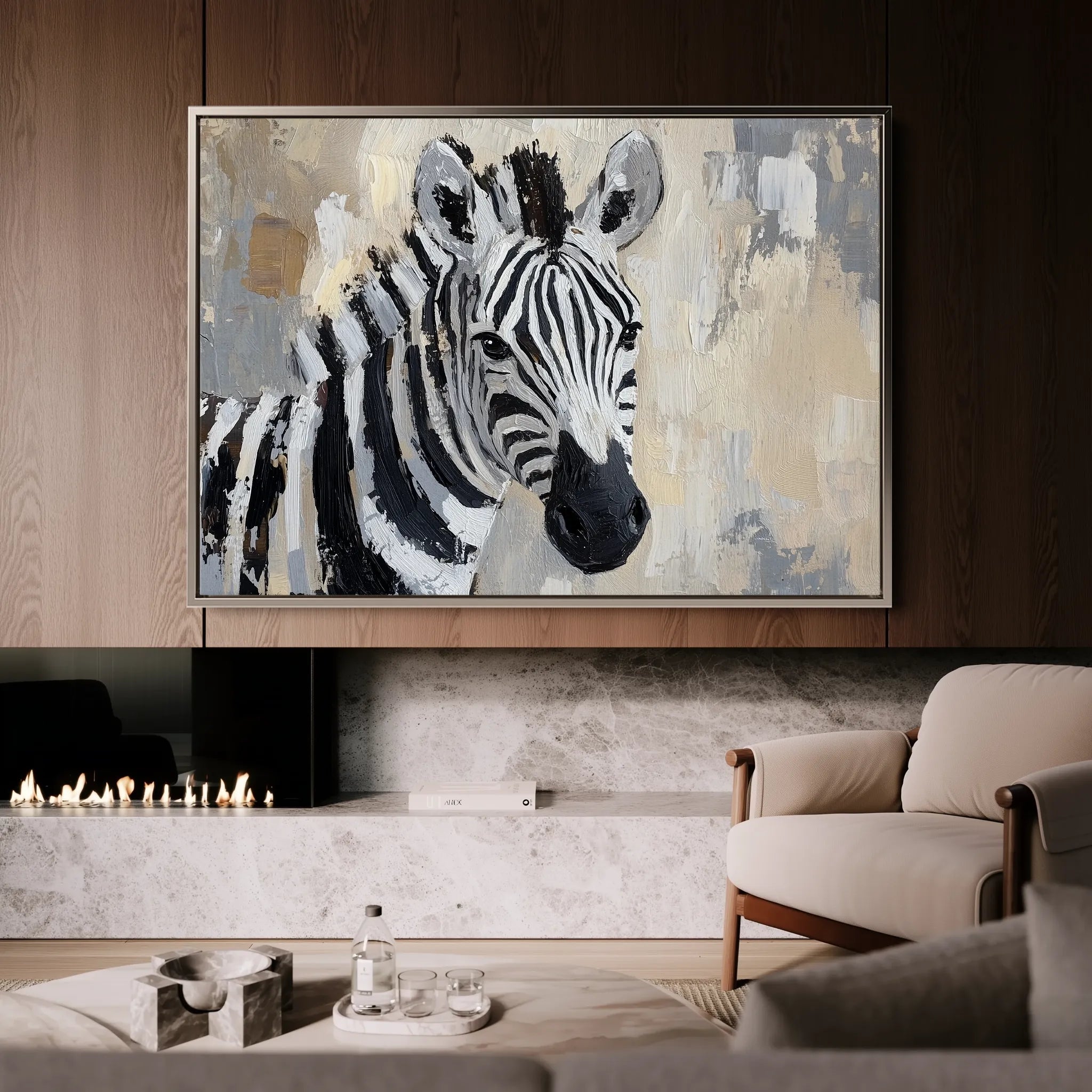 Animals 182 Canvas Art 18" x 24" / 45 x 60 cm / Black