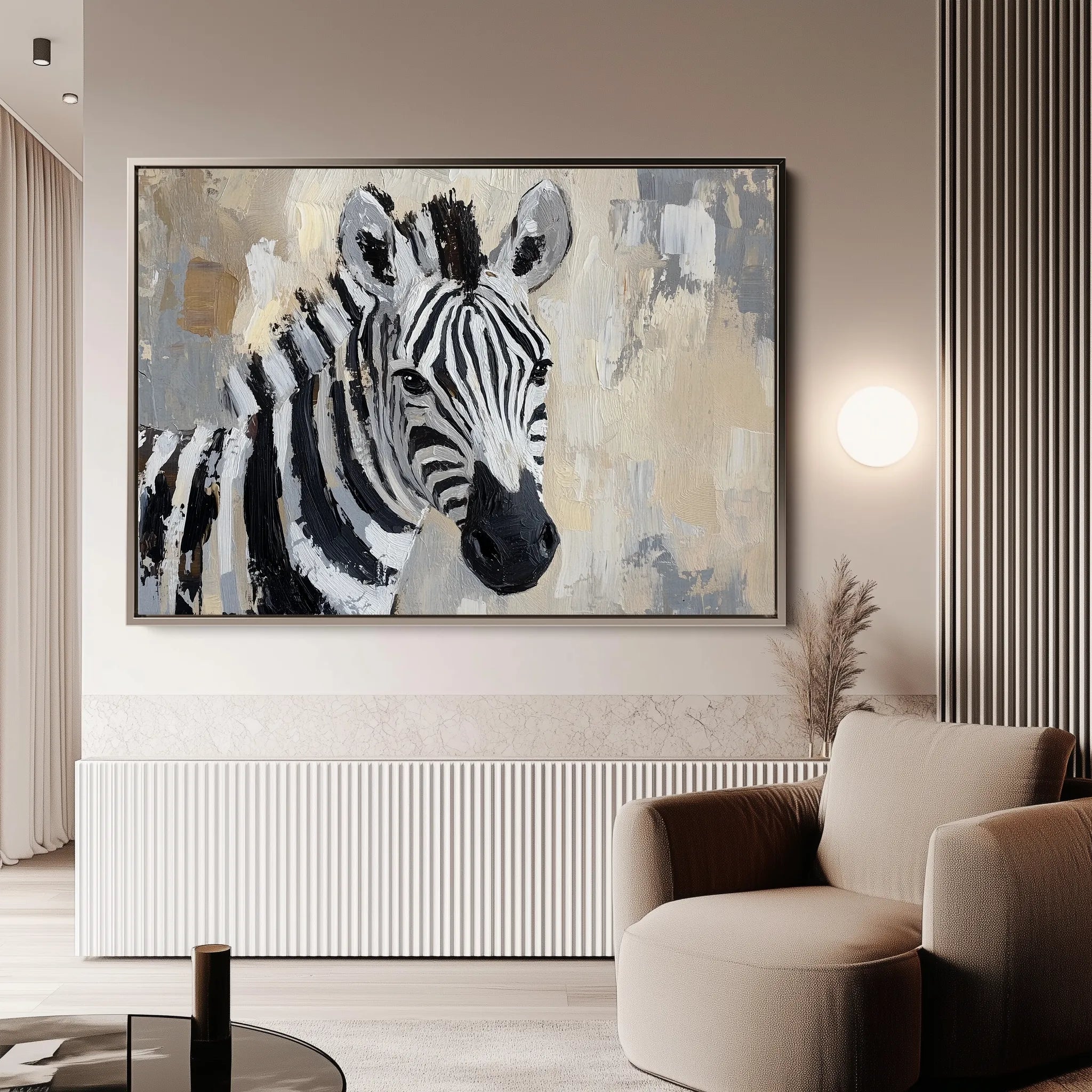 Animals 182 Canvas Art 18" x 24" / 45 x 60 cm / Black