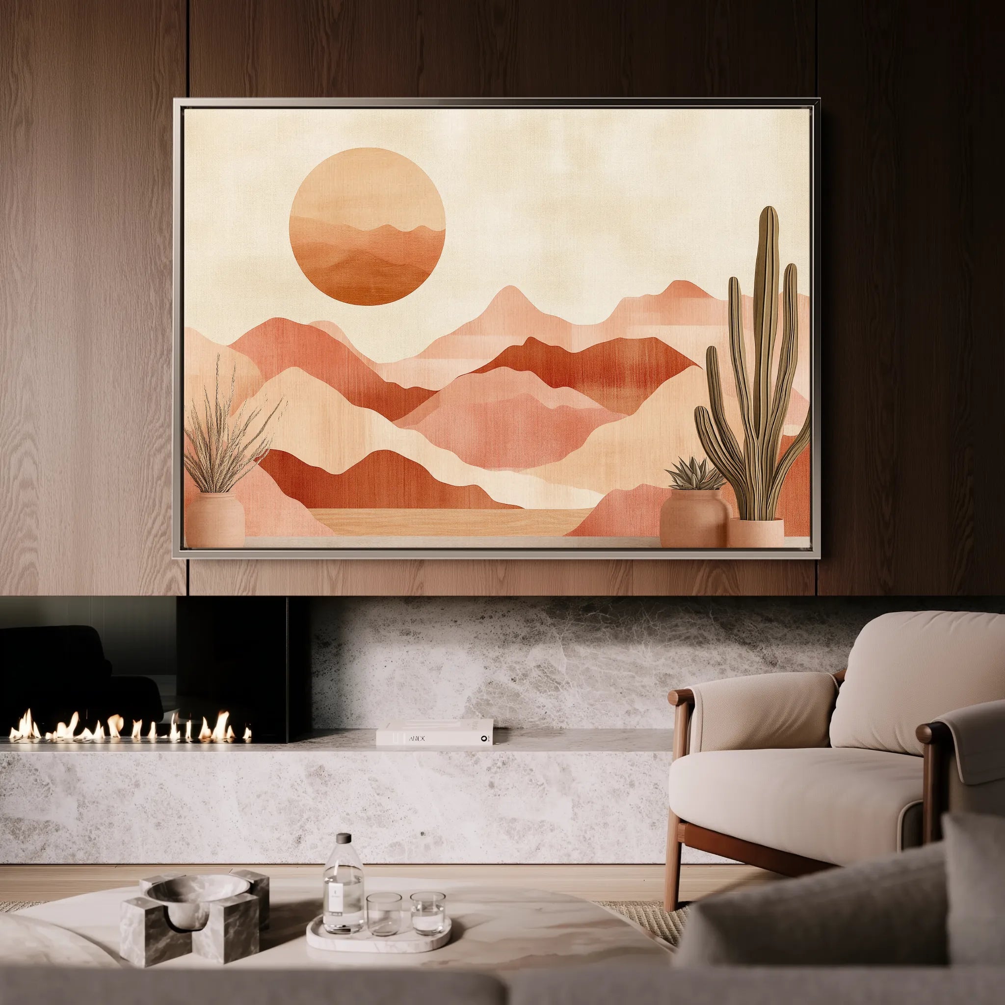 Boho 182 Canvas Art 18" x 24" / 45 x 60 cm / Black