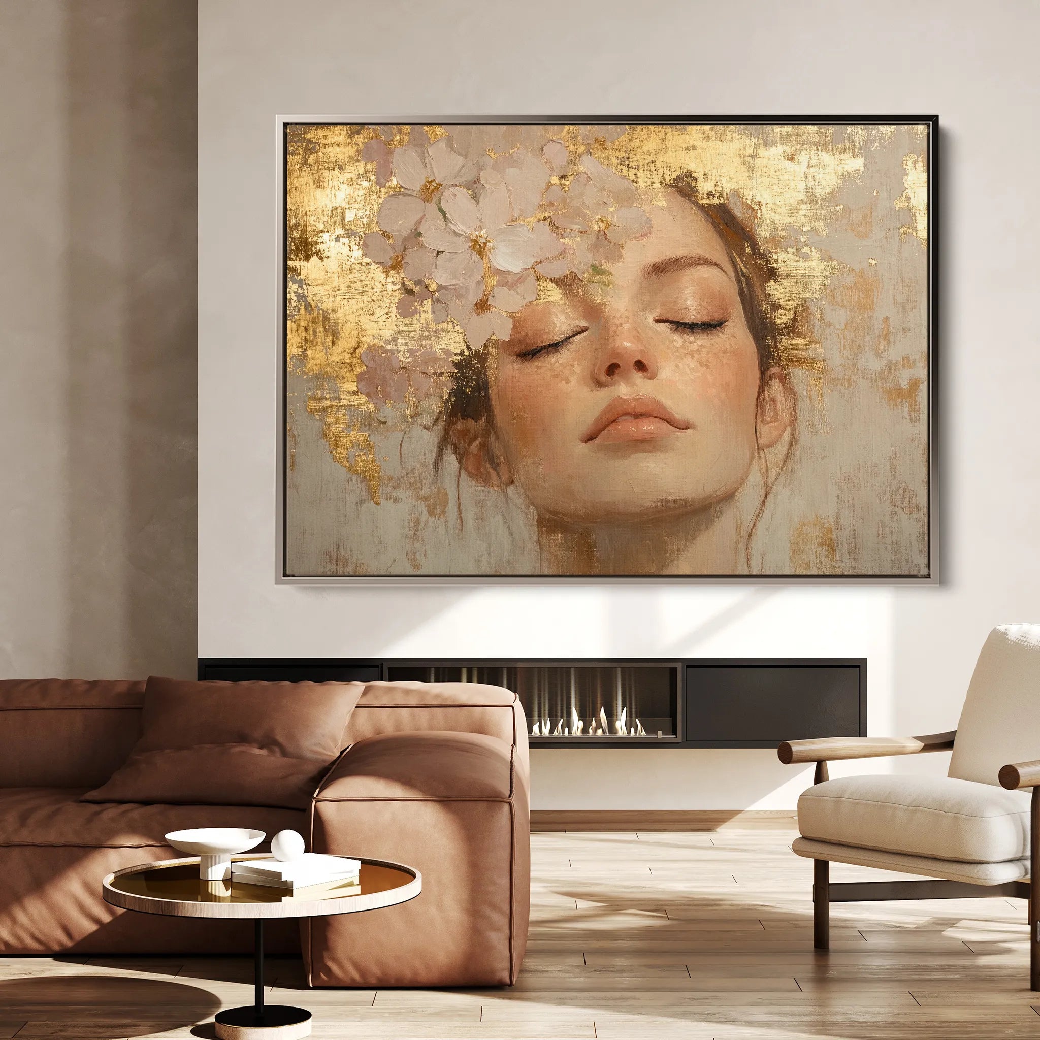 Portrait 182 Canvas Art 18" x 24" / 45 x 60 cm / Black