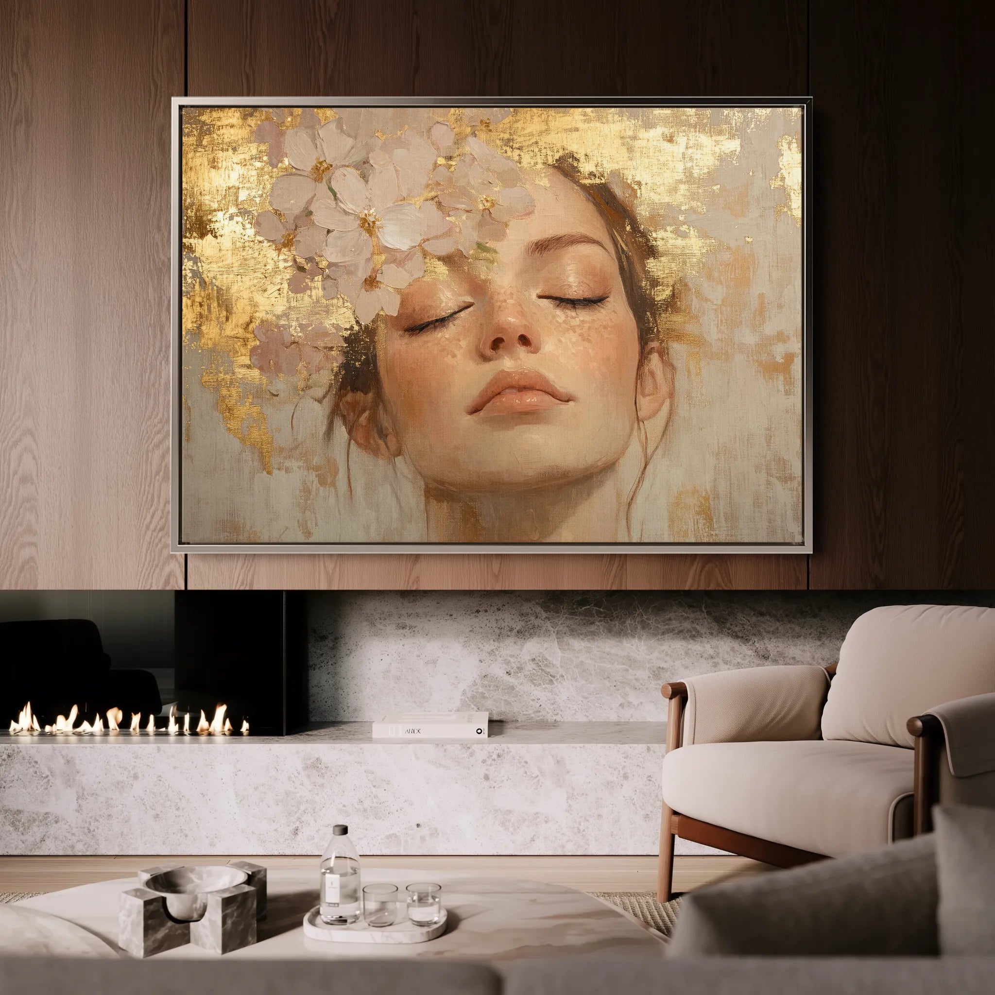 Portrait 182 Canvas Art 18" x 24" / 45 x 60 cm / Black