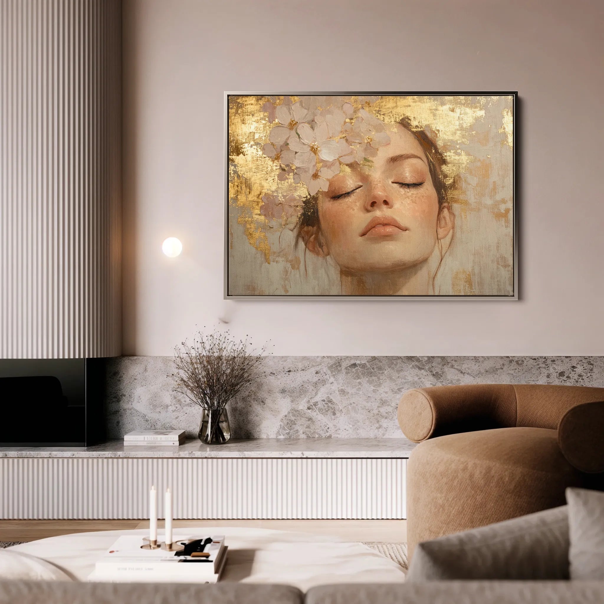 Portrait 182 Canvas Art 18" x 24" / 45 x 60 cm / Black