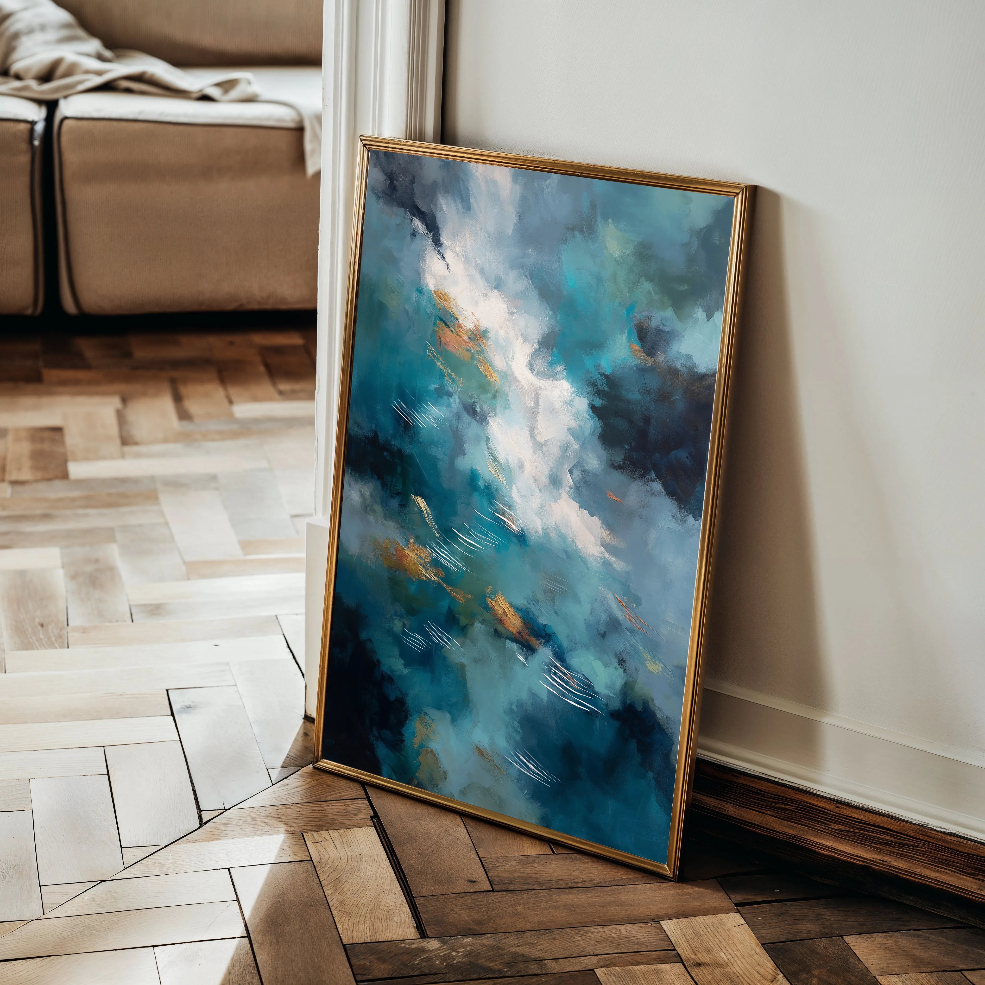 Abstract 1829 Canvas Art 18" x 24" / 45 x 60 cm / Black