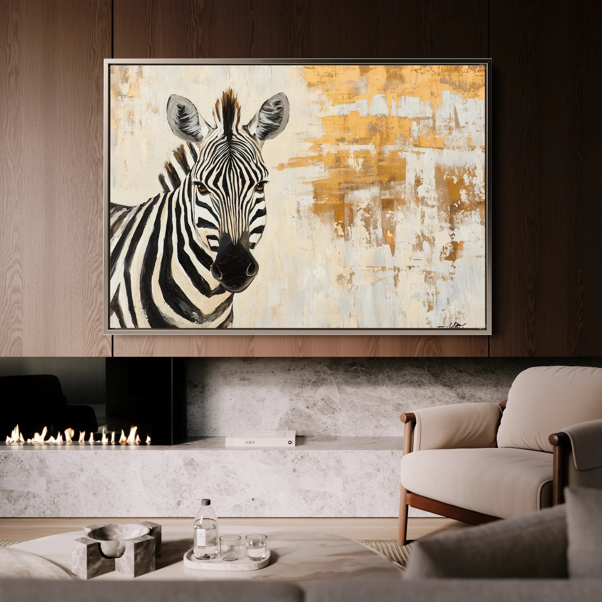 Animals 183 Canvas Art 18" x 24" / 45 x 60 cm / Black