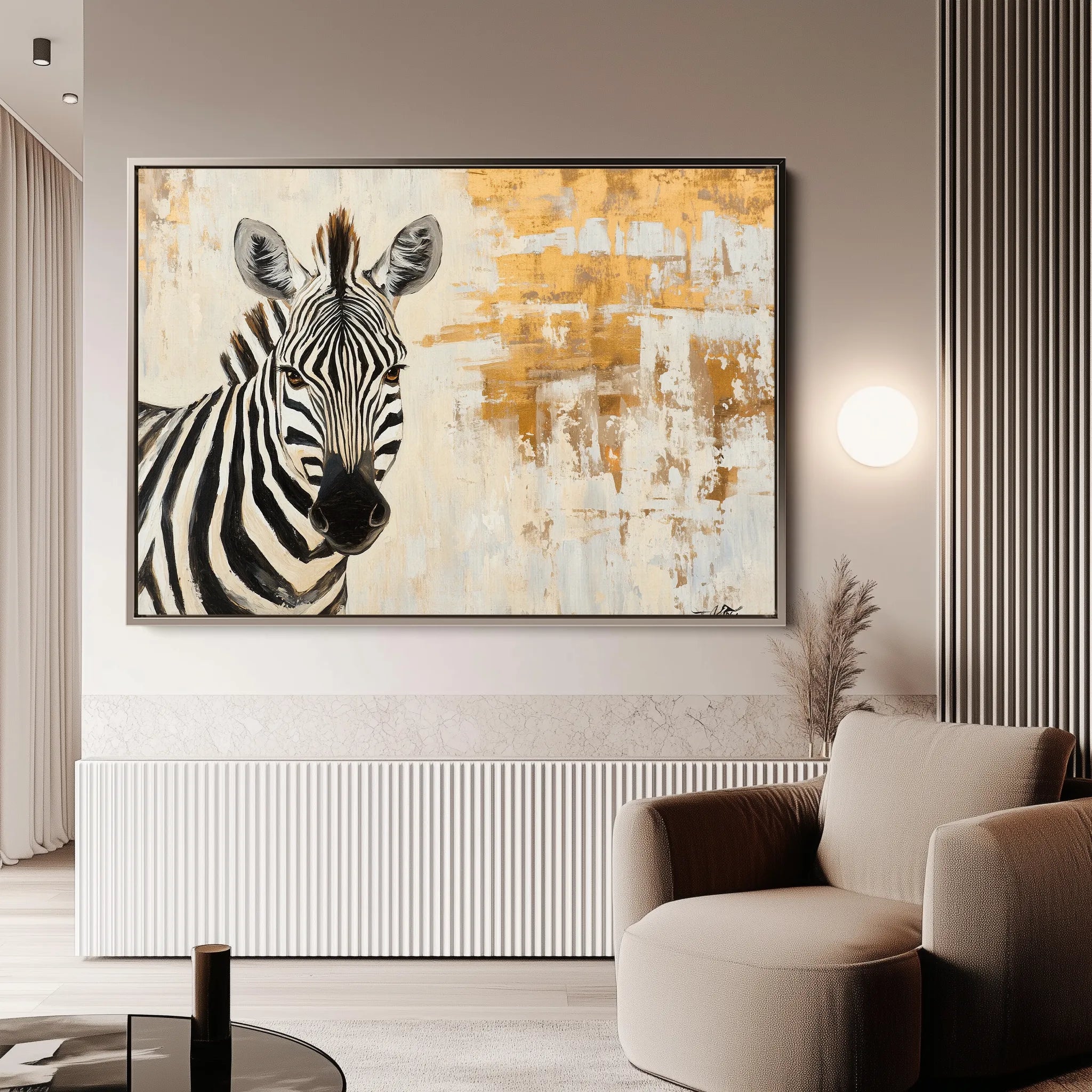 Animals 183 Canvas Art 18" x 24" / 45 x 60 cm / Black