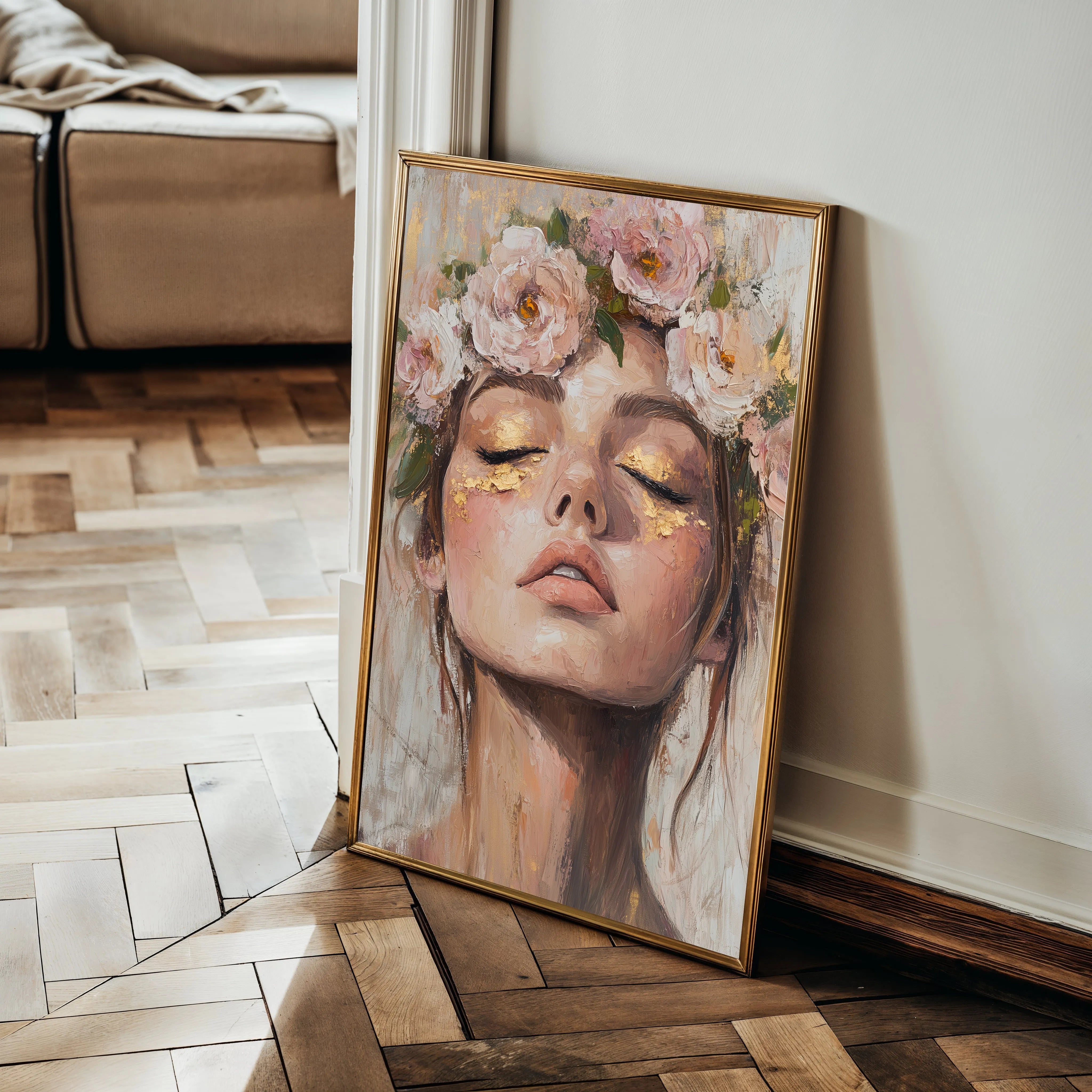 Portrait 183 Canvas Art 18" x 24" / 45 x 60 cm / Black