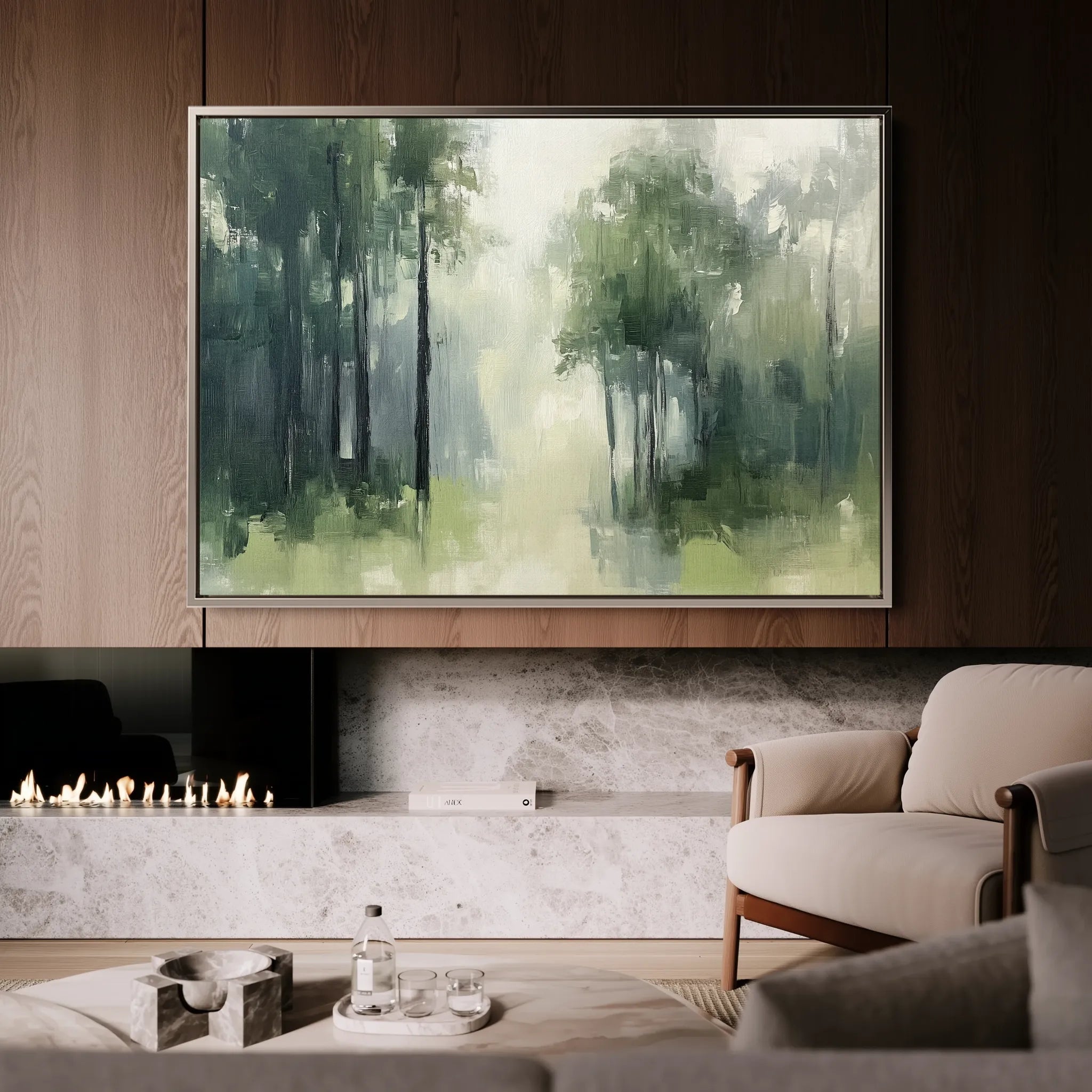 Landscape 184 Canvas Art 18" x 24" / 45 x 60 cm / Black
