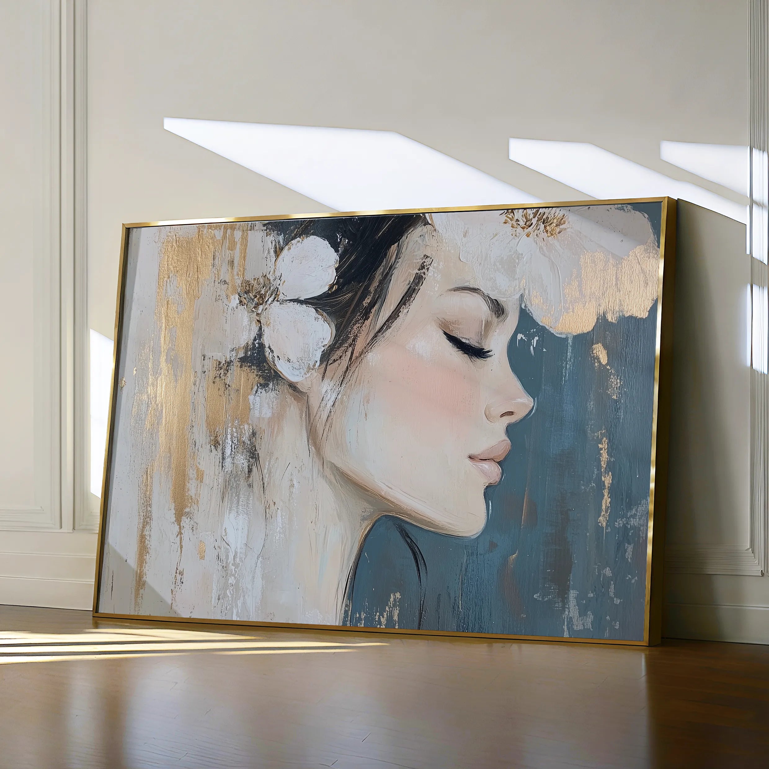 Portrait 184 Canvas Art 18" x 24" / 45 x 60 cm / Black