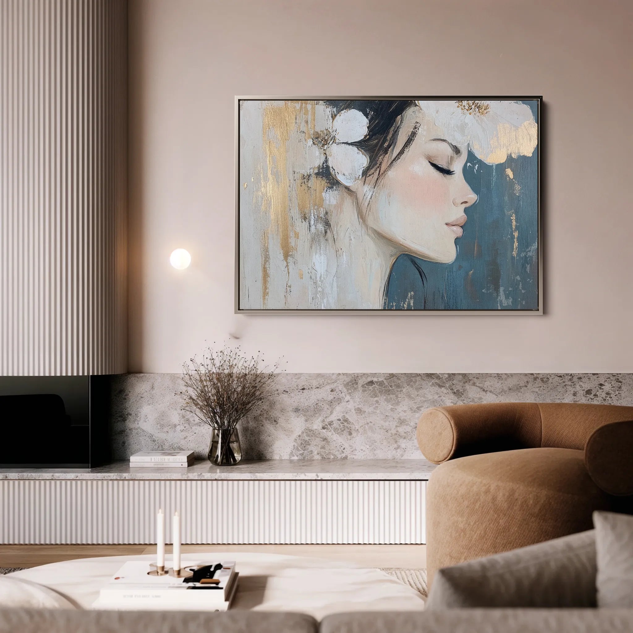 Portrait 184 Canvas Art 18" x 24" / 45 x 60 cm / Black