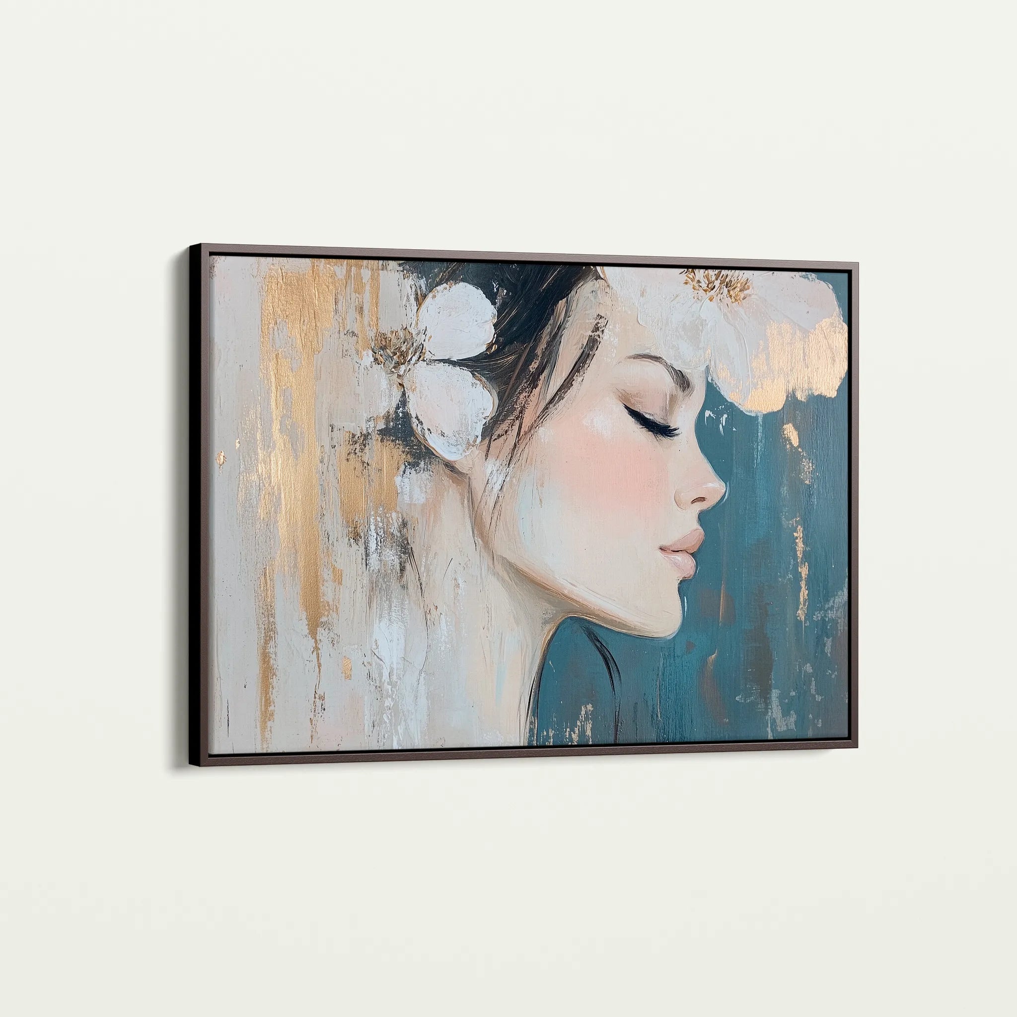 Portrait 184 Canvas Art 18" x 24" / 45 x 60 cm / Black
