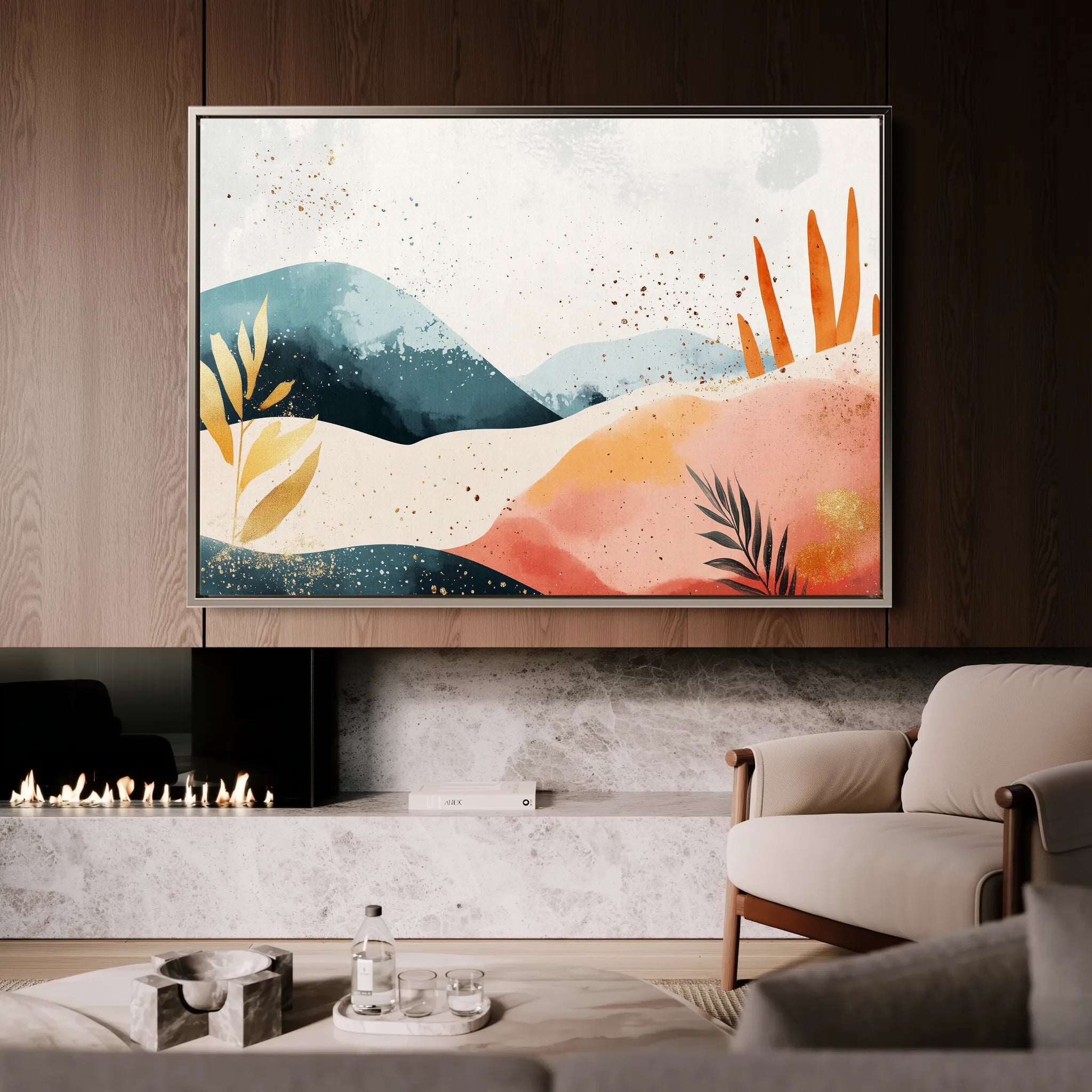 Boho 185 Canvas Art 18" x 24" / 45 x 60 cm / Black