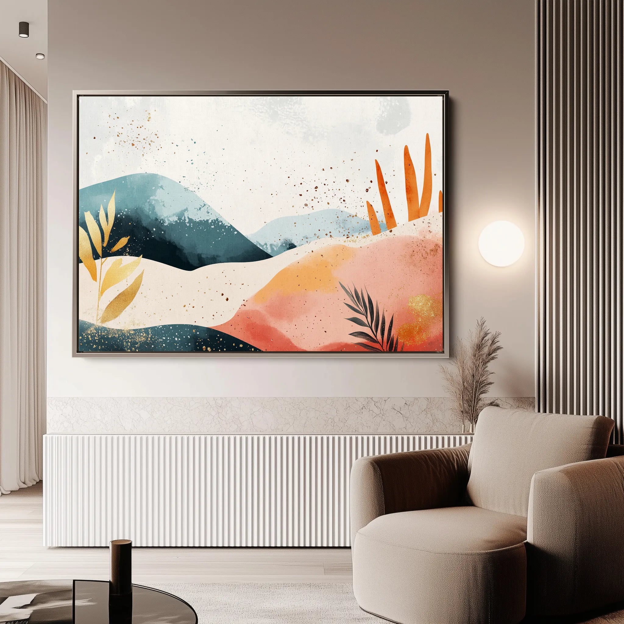 Boho 185 Canvas Art 18" x 24" / 45 x 60 cm / Black