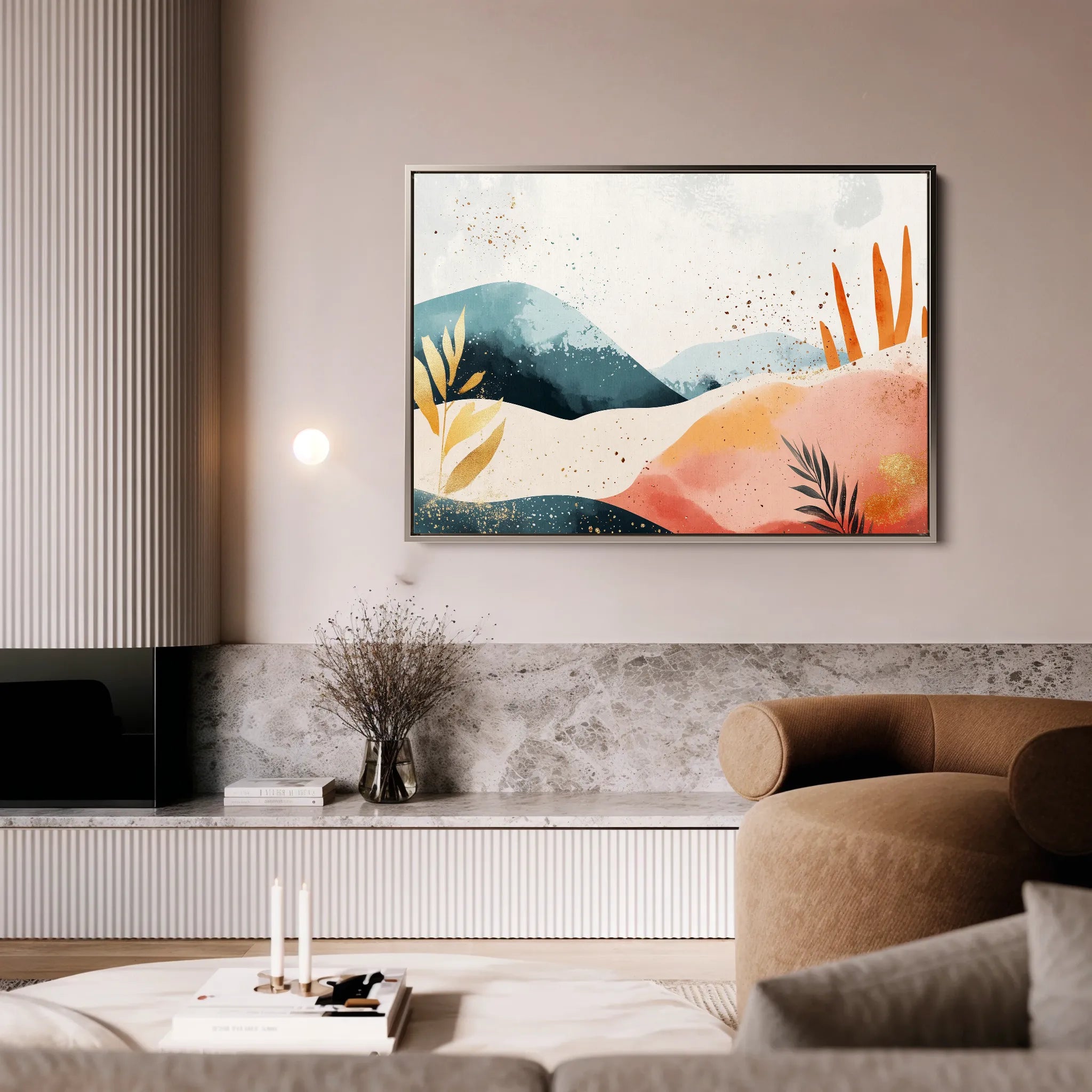 Boho 185 Canvas Art 18" x 24" / 45 x 60 cm / Black