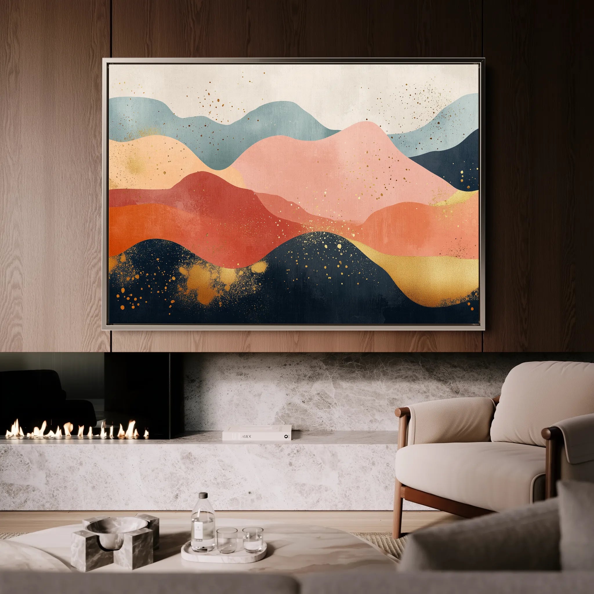 Boho 186 Canvas Art 18" x 24" / 45 x 60 cm / Black