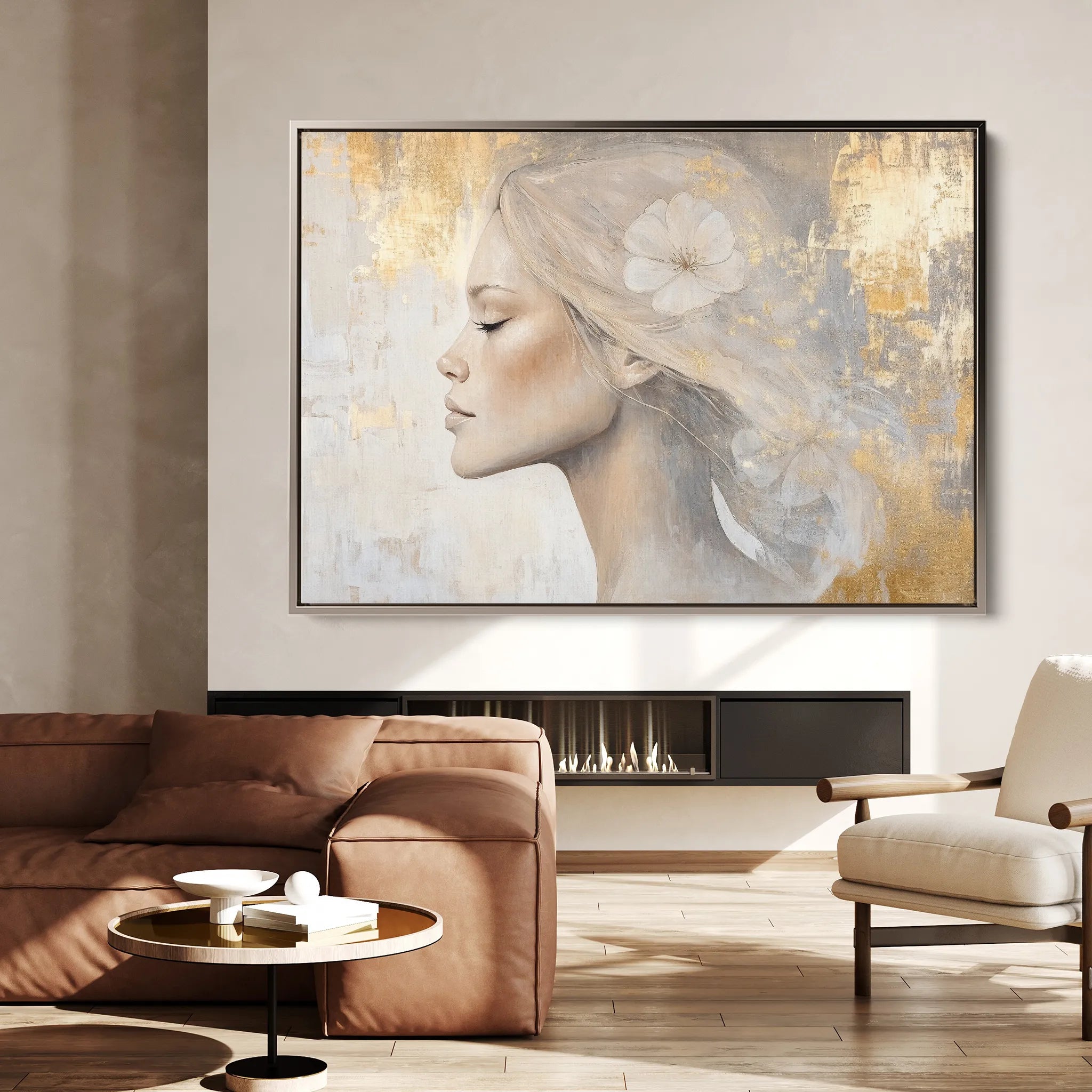 Portrait 186 Canvas Art 18" x 24" / 45 x 60 cm / Black