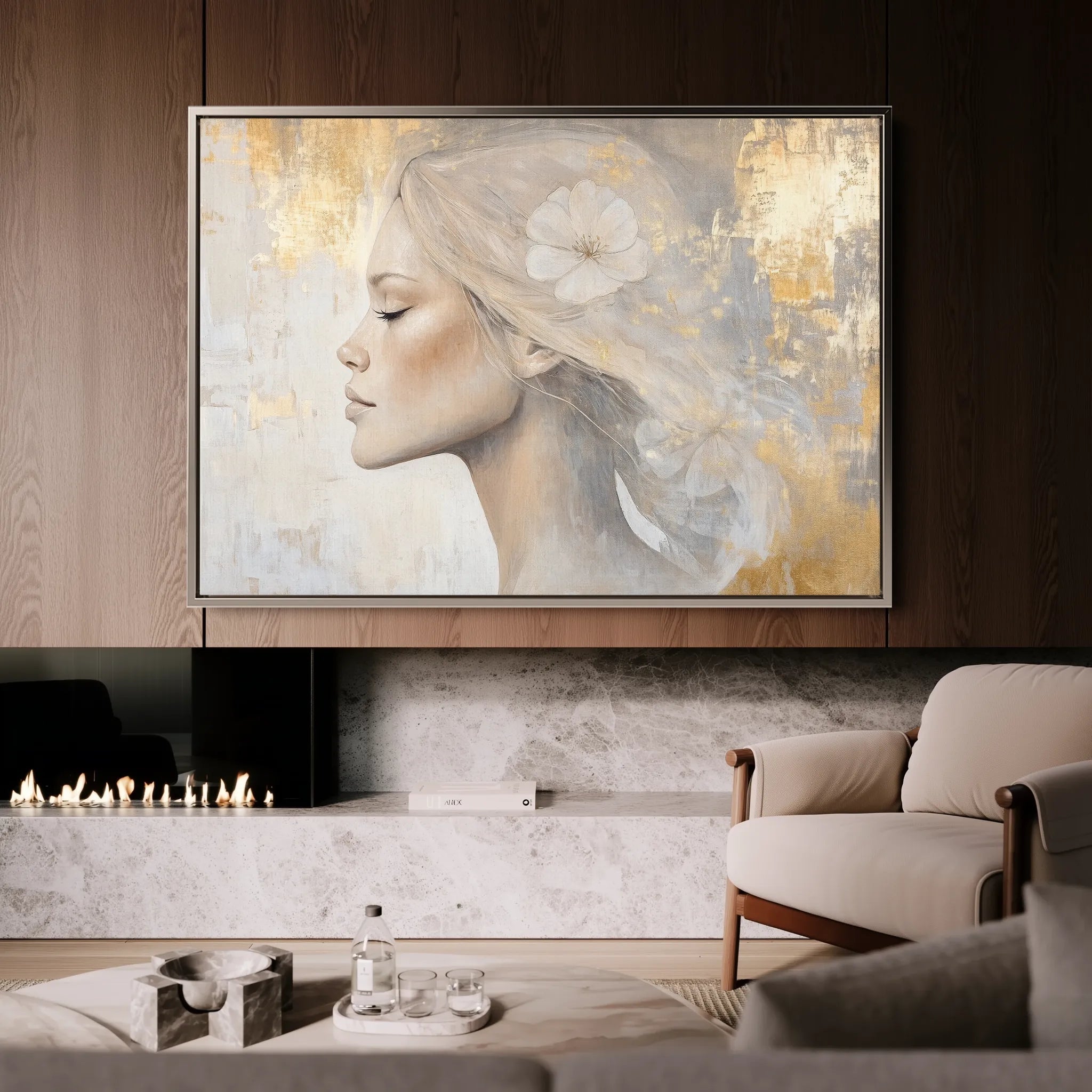 Portrait 186 Canvas Art 18" x 24" / 45 x 60 cm / Black