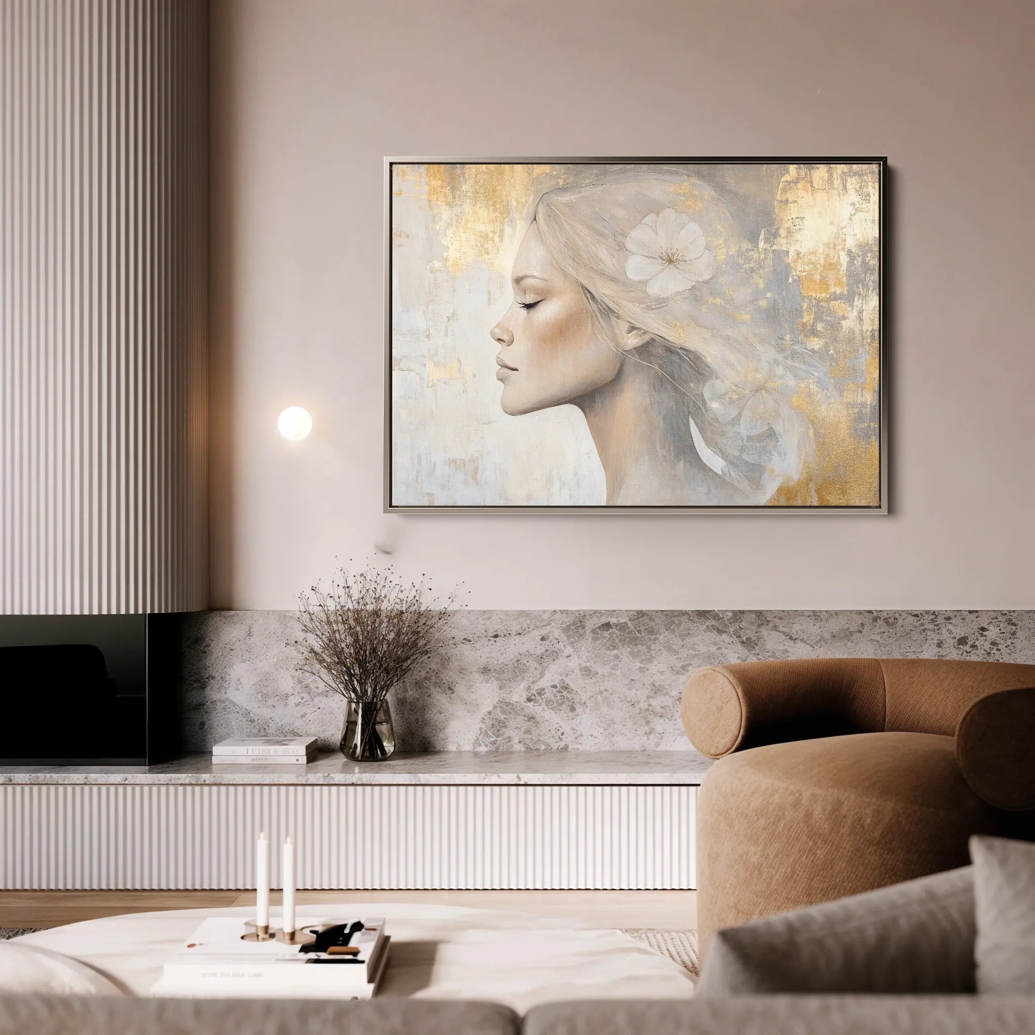 Portrait 186 Canvas Art 18" x 24" / 45 x 60 cm / Black