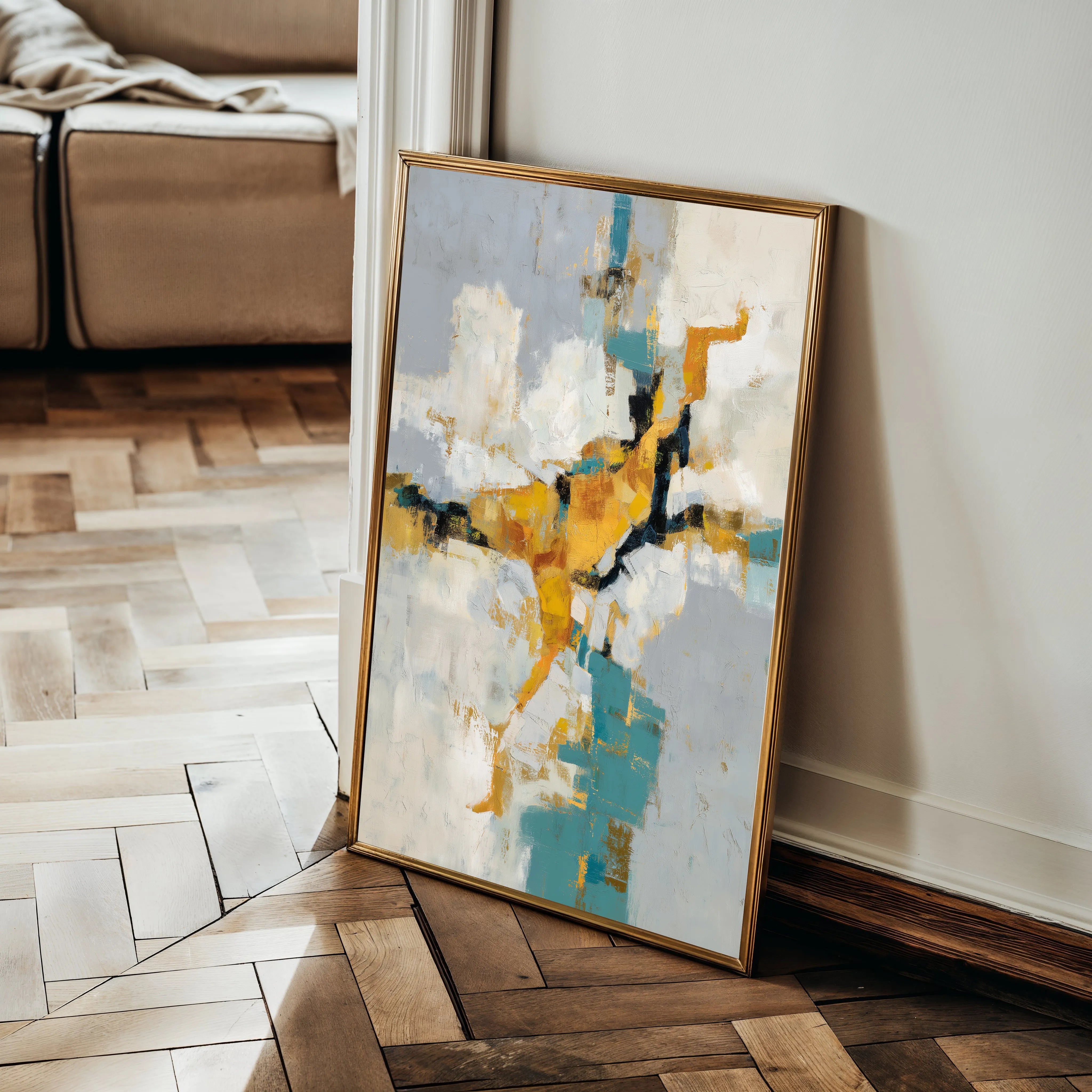 Abstract 1866 Canvas Art 18" x 24" / 45 x 60 cm / Black