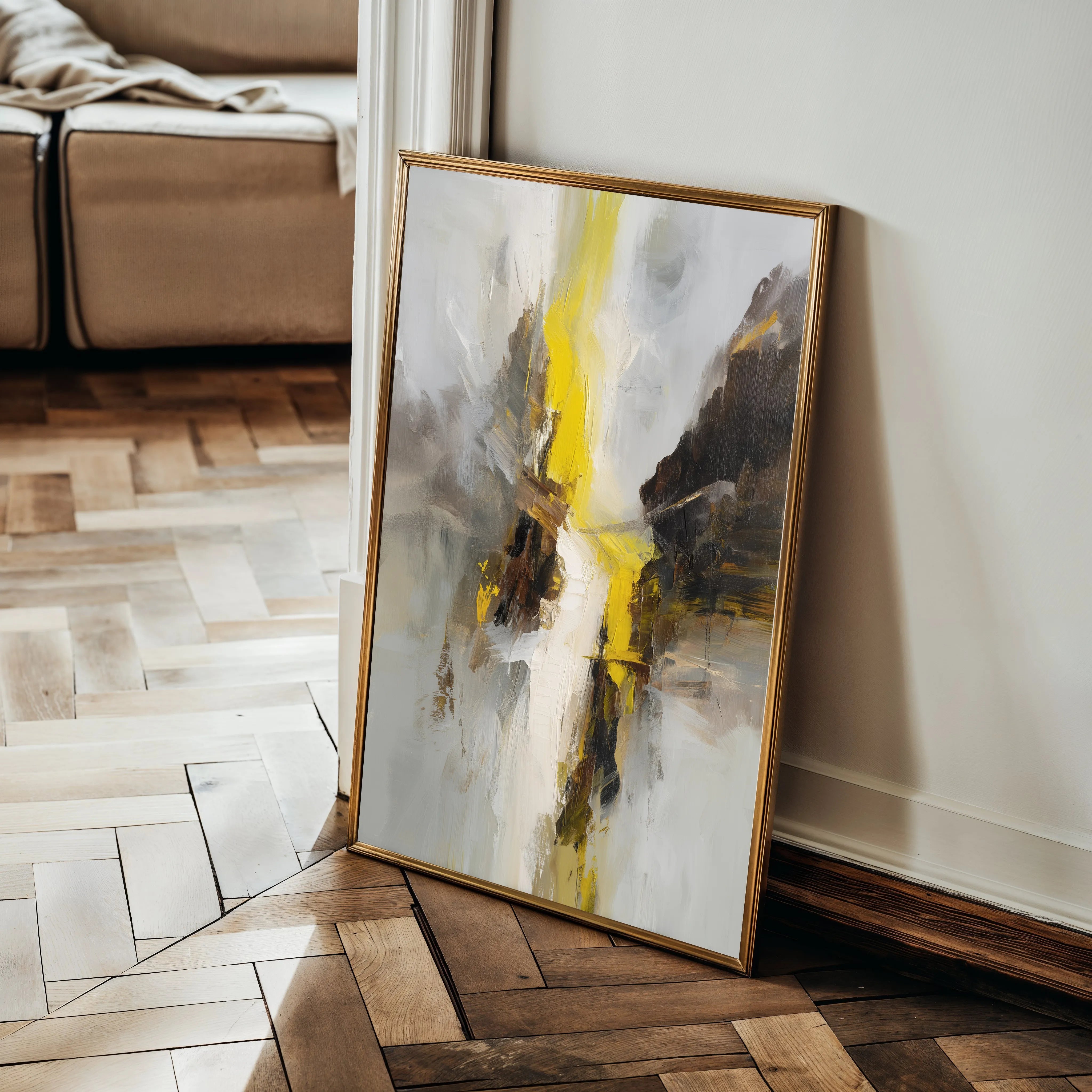Abstract 1867 Canvas Art 18" x 24" / 45 x 60 cm / Black