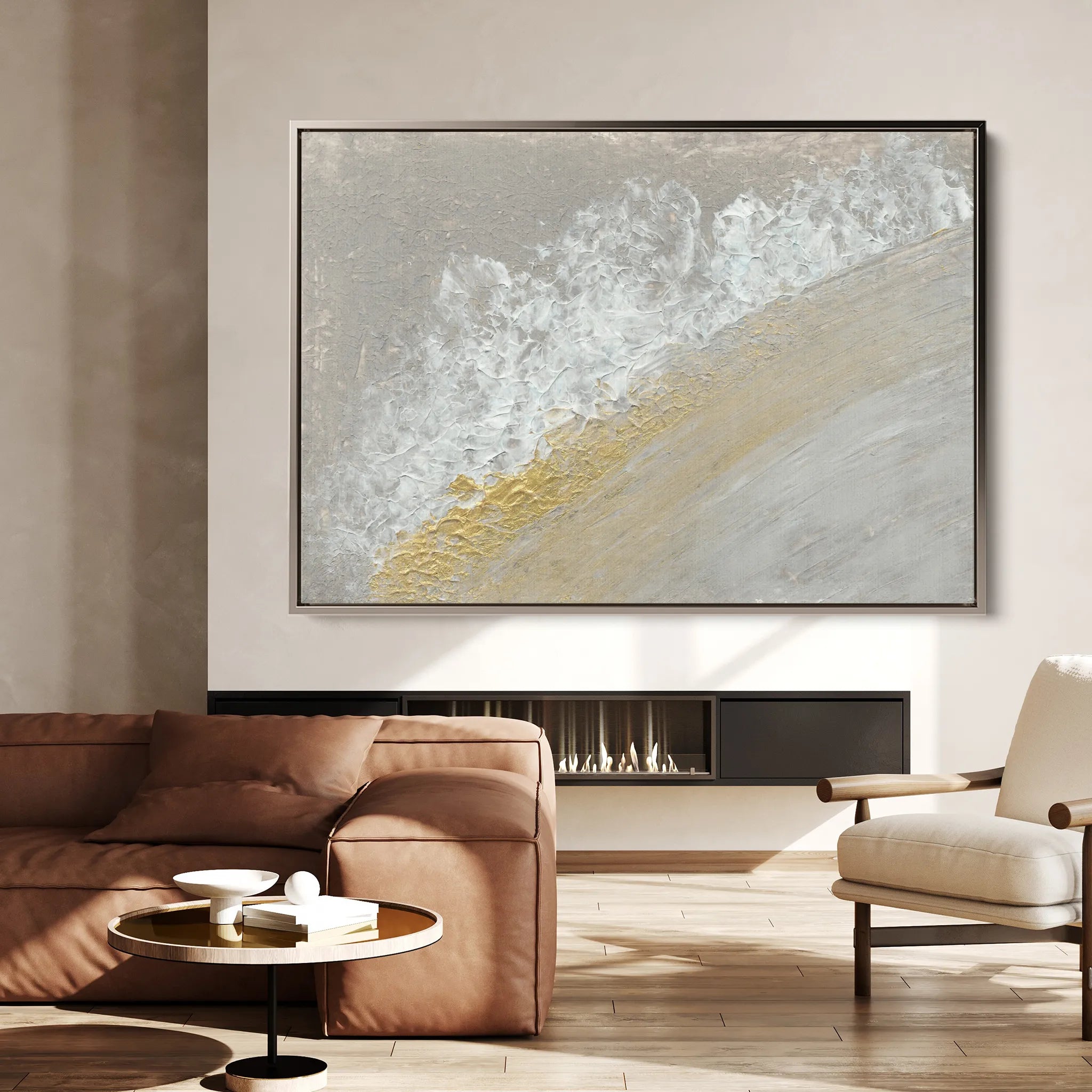 Abstract 187 Canvas Art 18" x 24" / 45 x 60 cm / Black