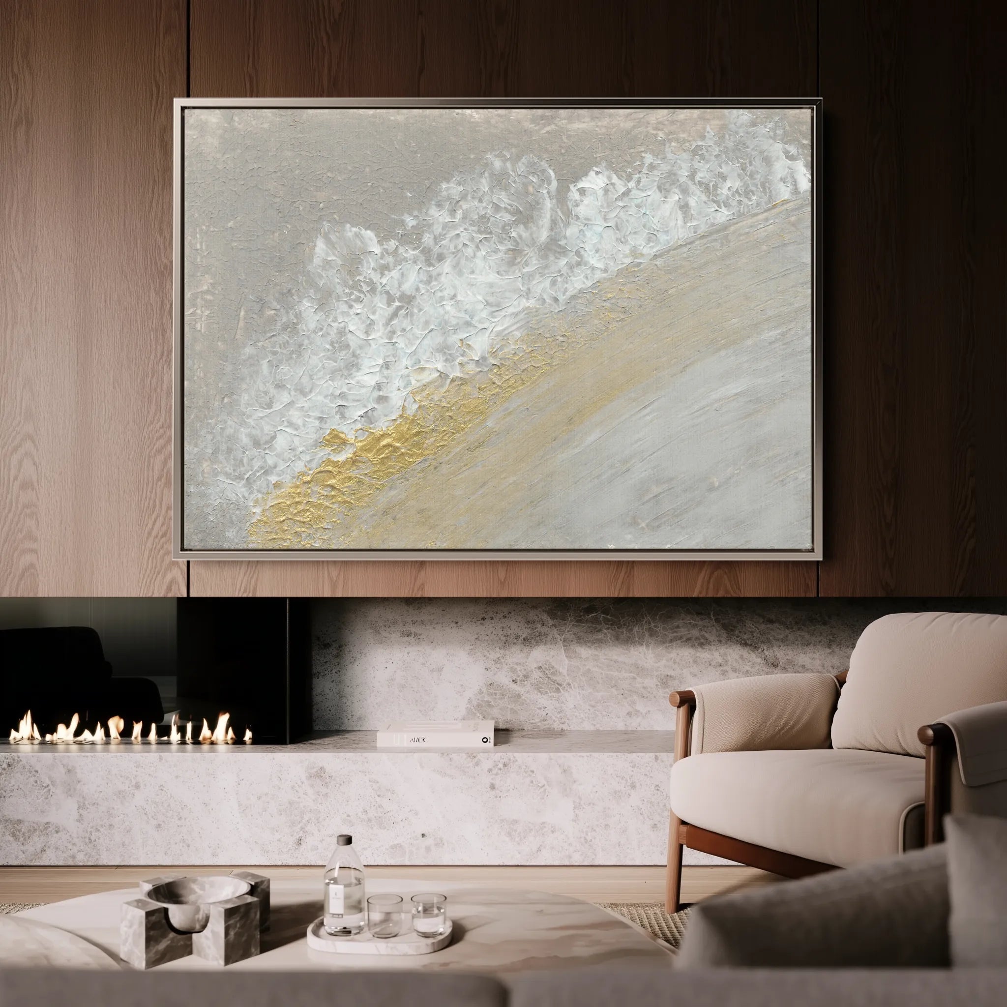Abstract 187 Canvas Art 18" x 24" / 45 x 60 cm / Black