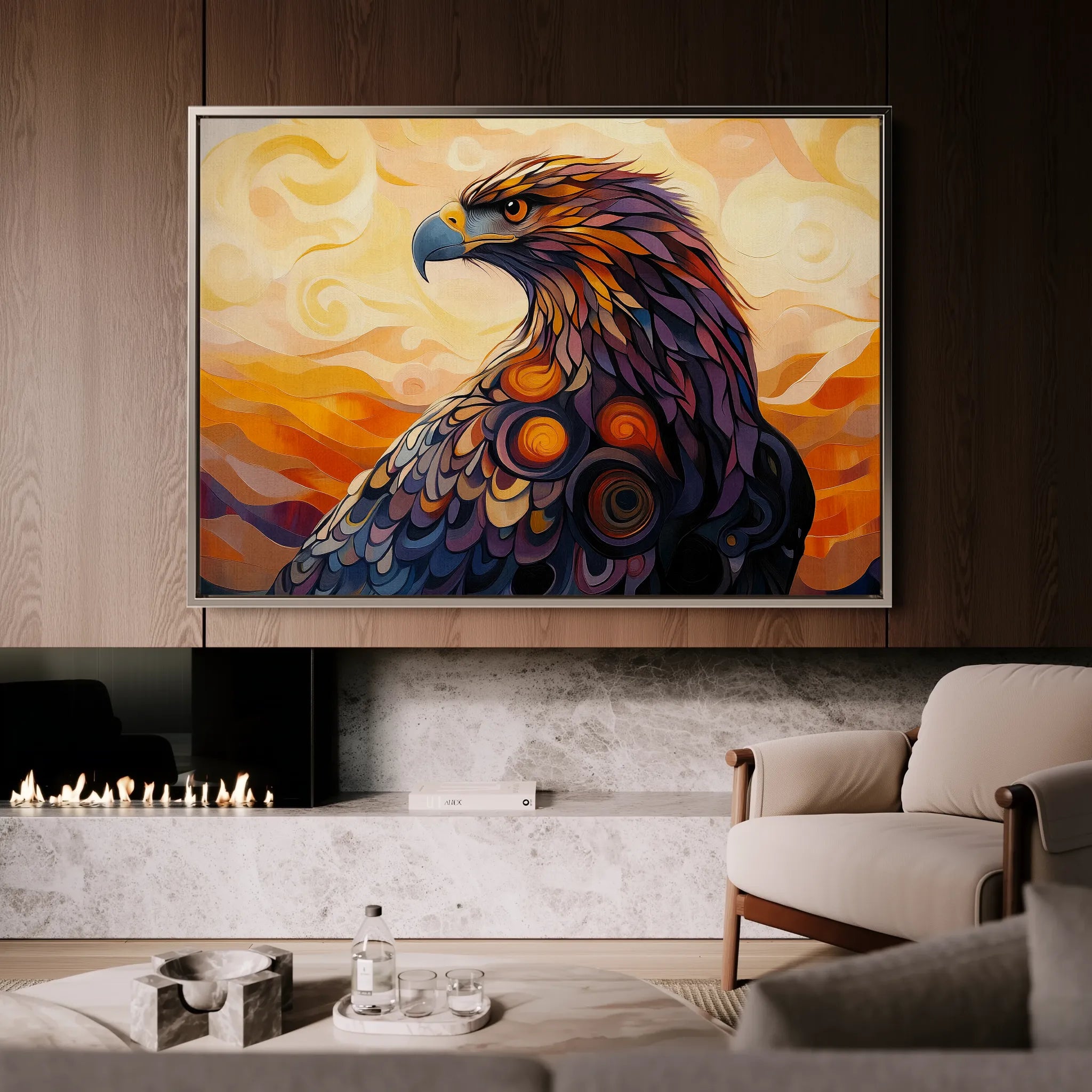 Animals 187 Canvas Art 18" x 24" / 45 x 60 cm / Black