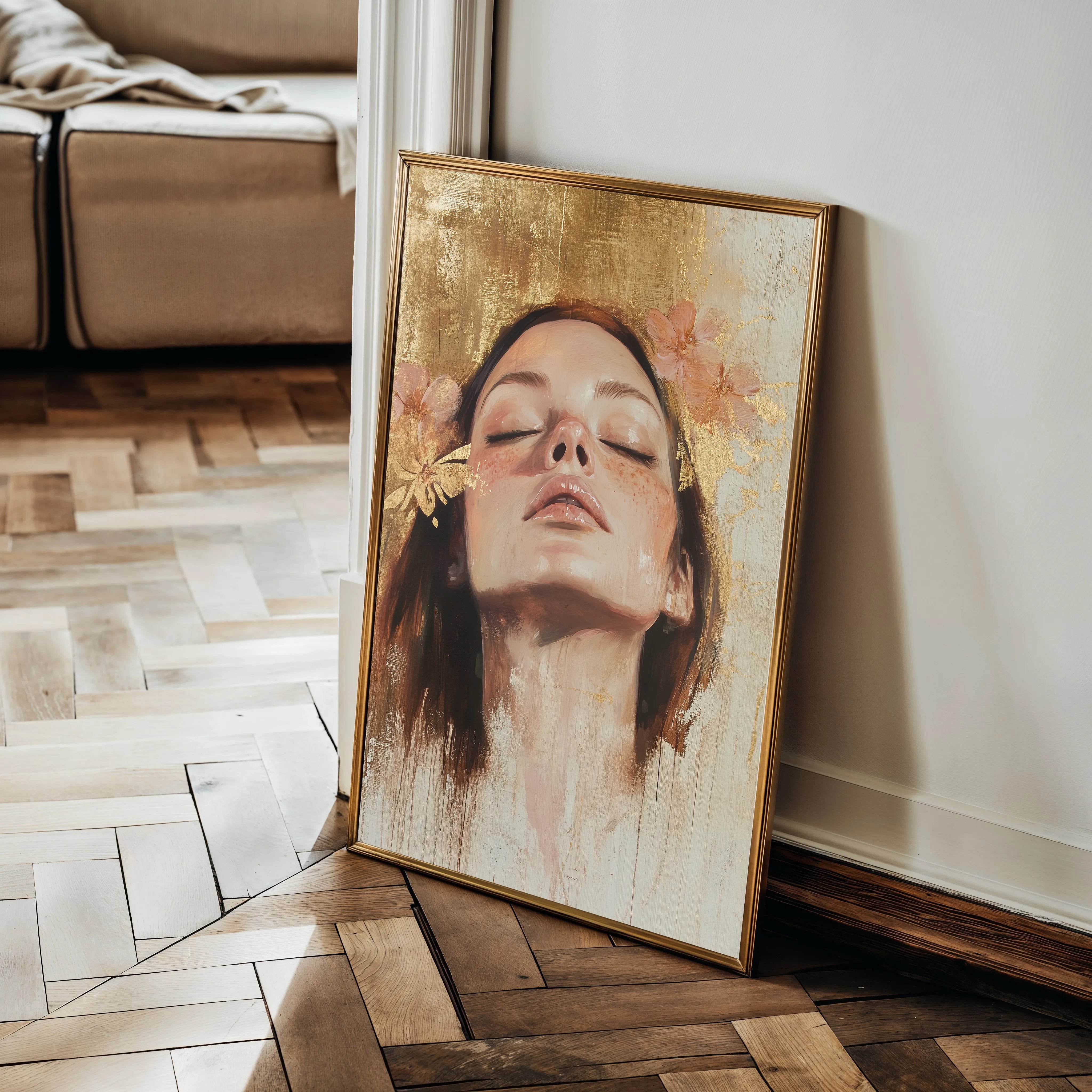 Portrait 187 Canvas Art 18" x 24" / 45 x 60 cm / Black