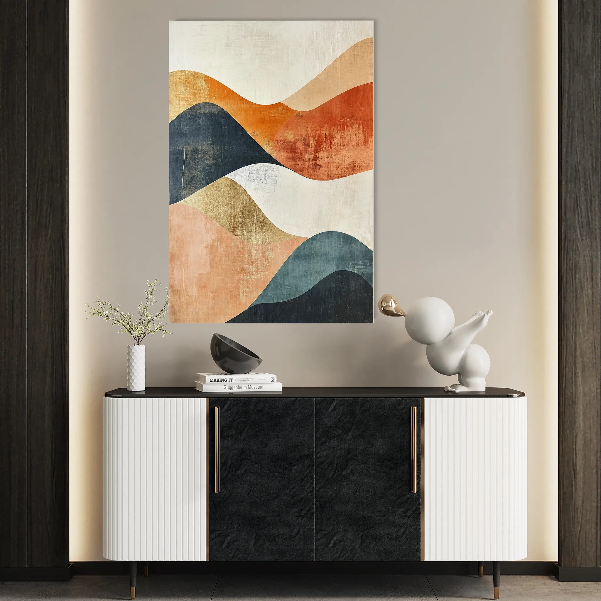 Boho 188 Canvas Art 18" x 24" / 45 x 60 cm / Black