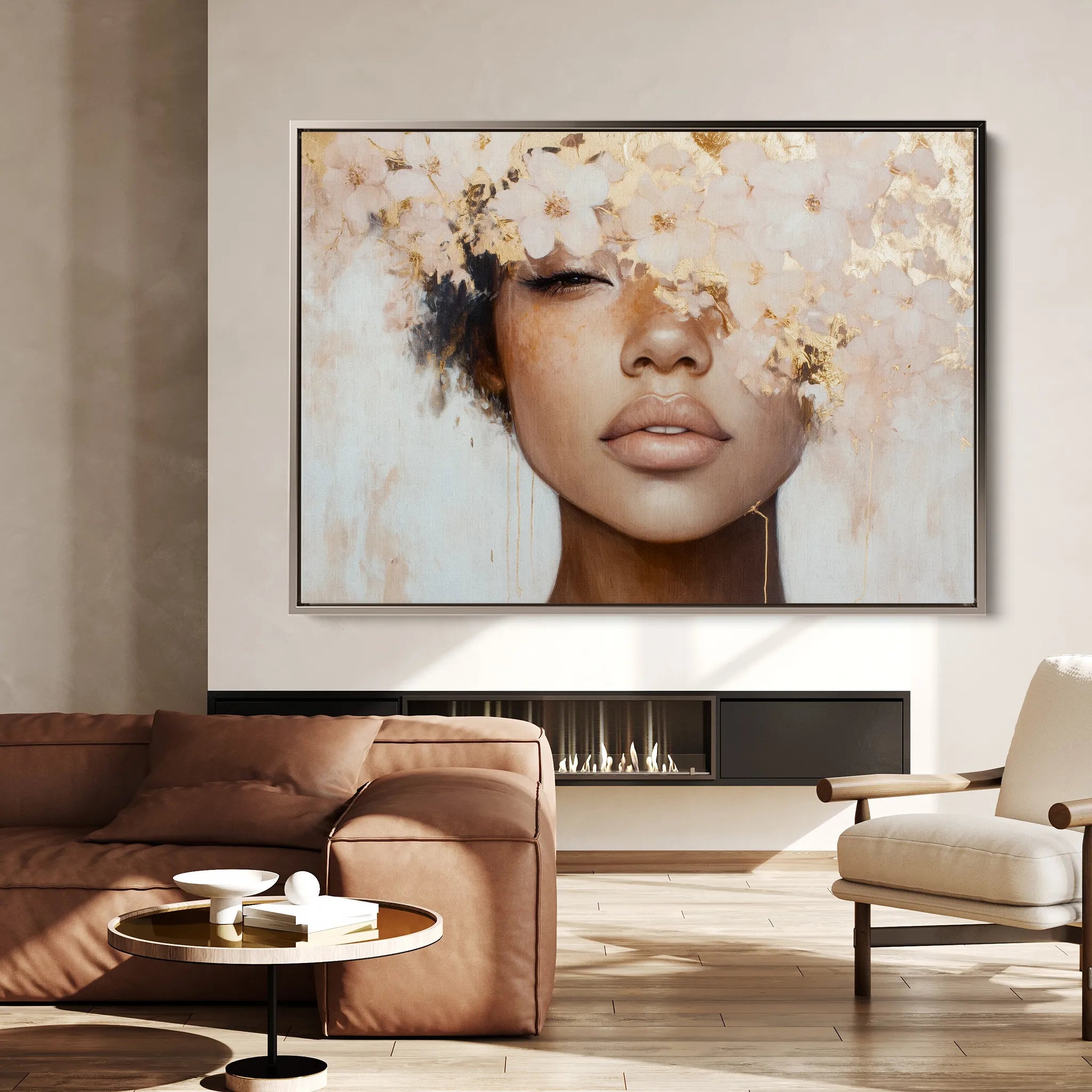 Portrait 188 Canvas Art 18" x 24" / 45 x 60 cm / Black