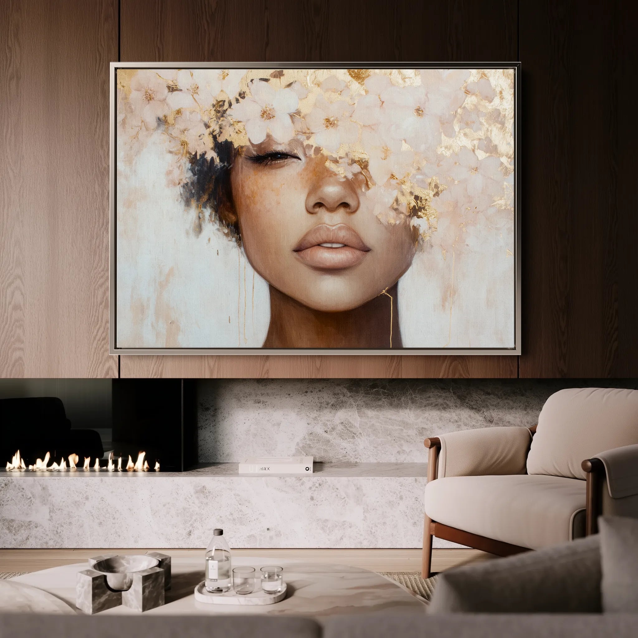 Portrait 188 Canvas Art 18" x 24" / 45 x 60 cm / Black
