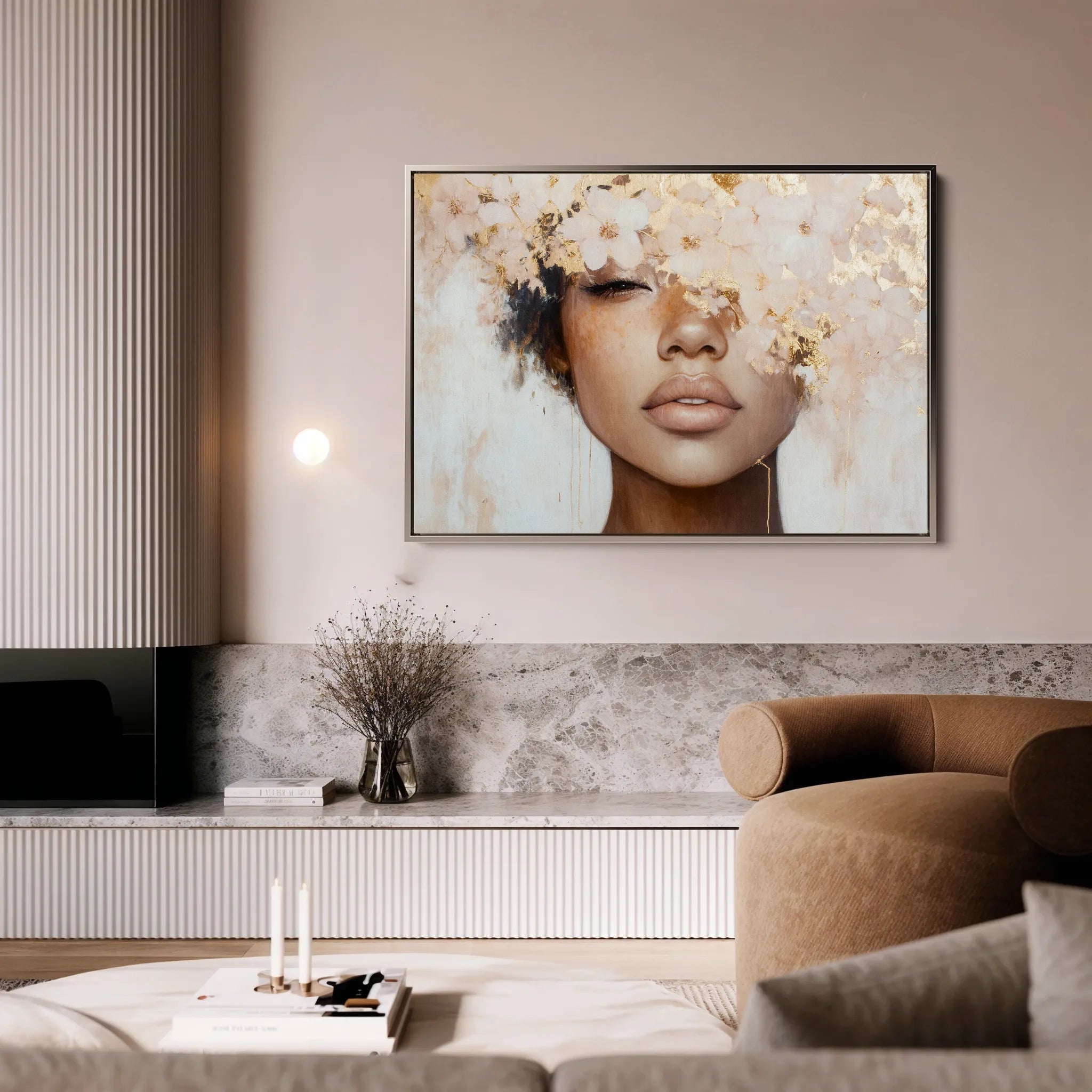 Portrait 188 Canvas Art 18" x 24" / 45 x 60 cm / Black