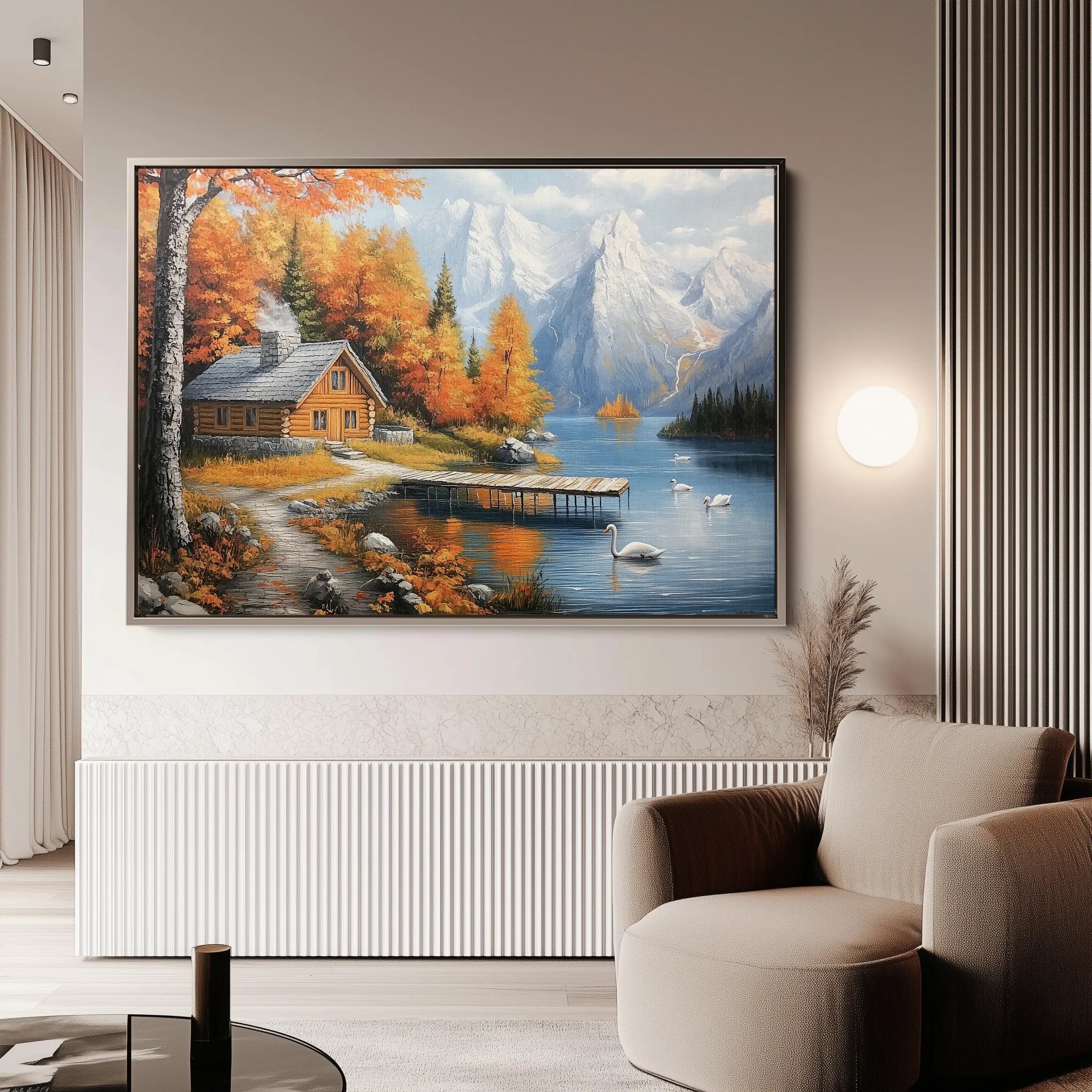 Landscape 189 Canvas Art 18" x 24" / 45 x 60 cm / Black