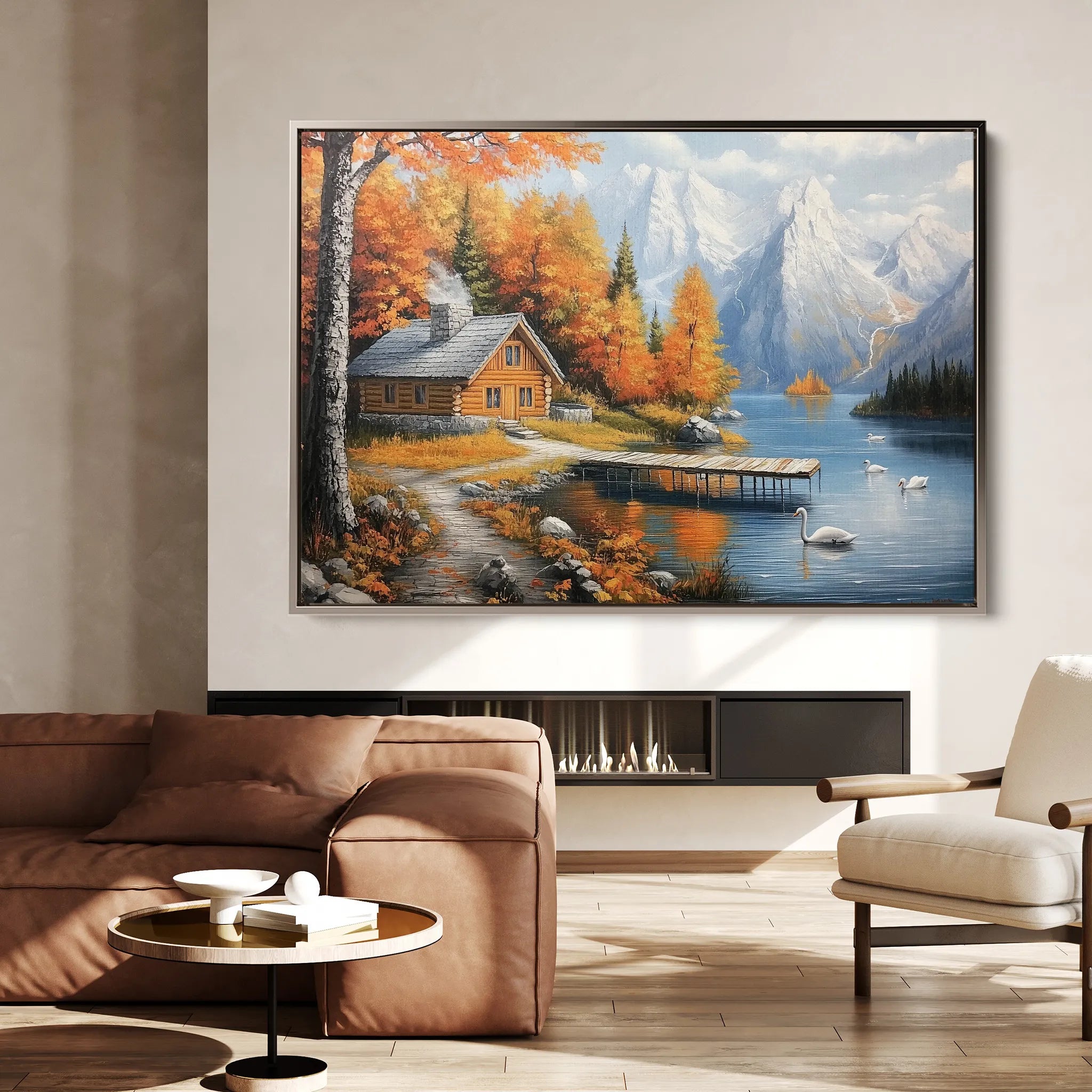 Landscape 189 Canvas Art 18" x 24" / 45 x 60 cm / Black
