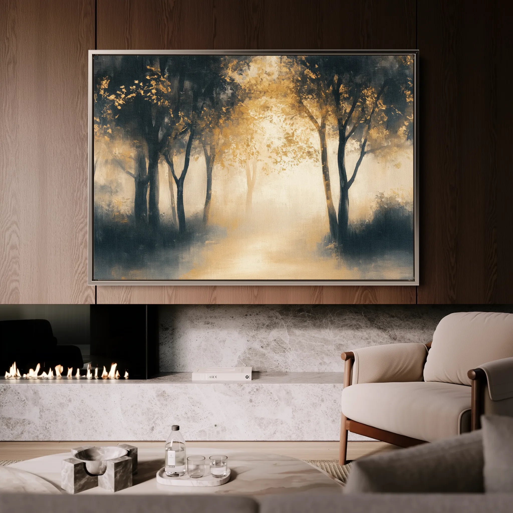 Landscape 190 Canvas Art 18" x 24" / 45 x 60 cm / Black